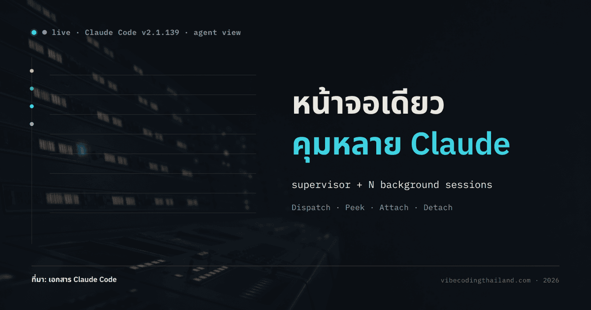 Agent View: หน้าจอเดียวที่สั่งหลาย Claude Code Session พร้อมกัน