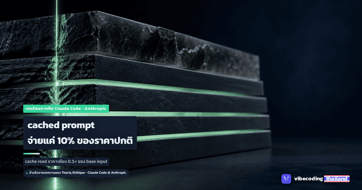 บทเรียนจากการสร้าง Claude Code: prompt caching คือทุกอย่างของ agent