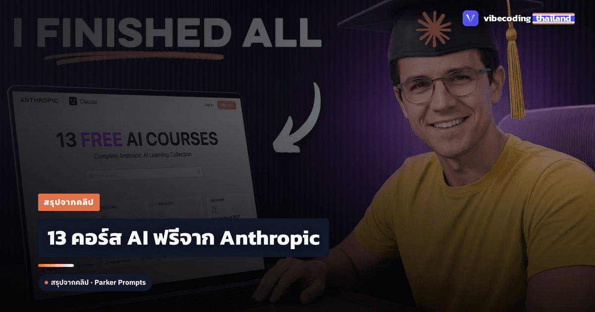 Anthropic เปิด AI Academy: 13 คอร์ส AI ฟรีพร้อม certificate สรุปจากคนที่เรียนครบทั้ง 13 คอร์ส