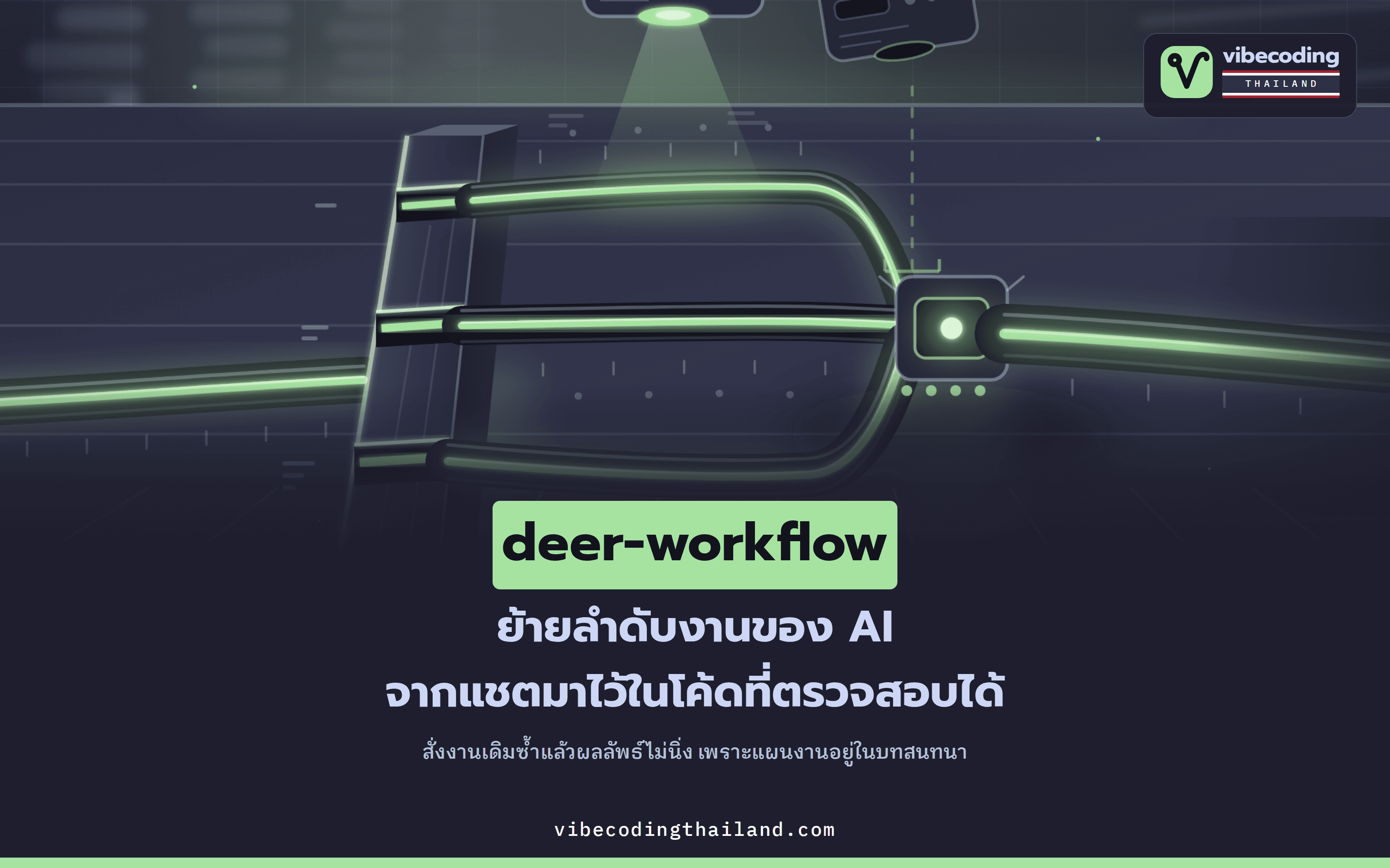 deer-workflow ย้ายลำดับงานของ AI agent ออกจากแชต มาไว้ในไฟล์ TypeScript ที่ตรวจสอบได้