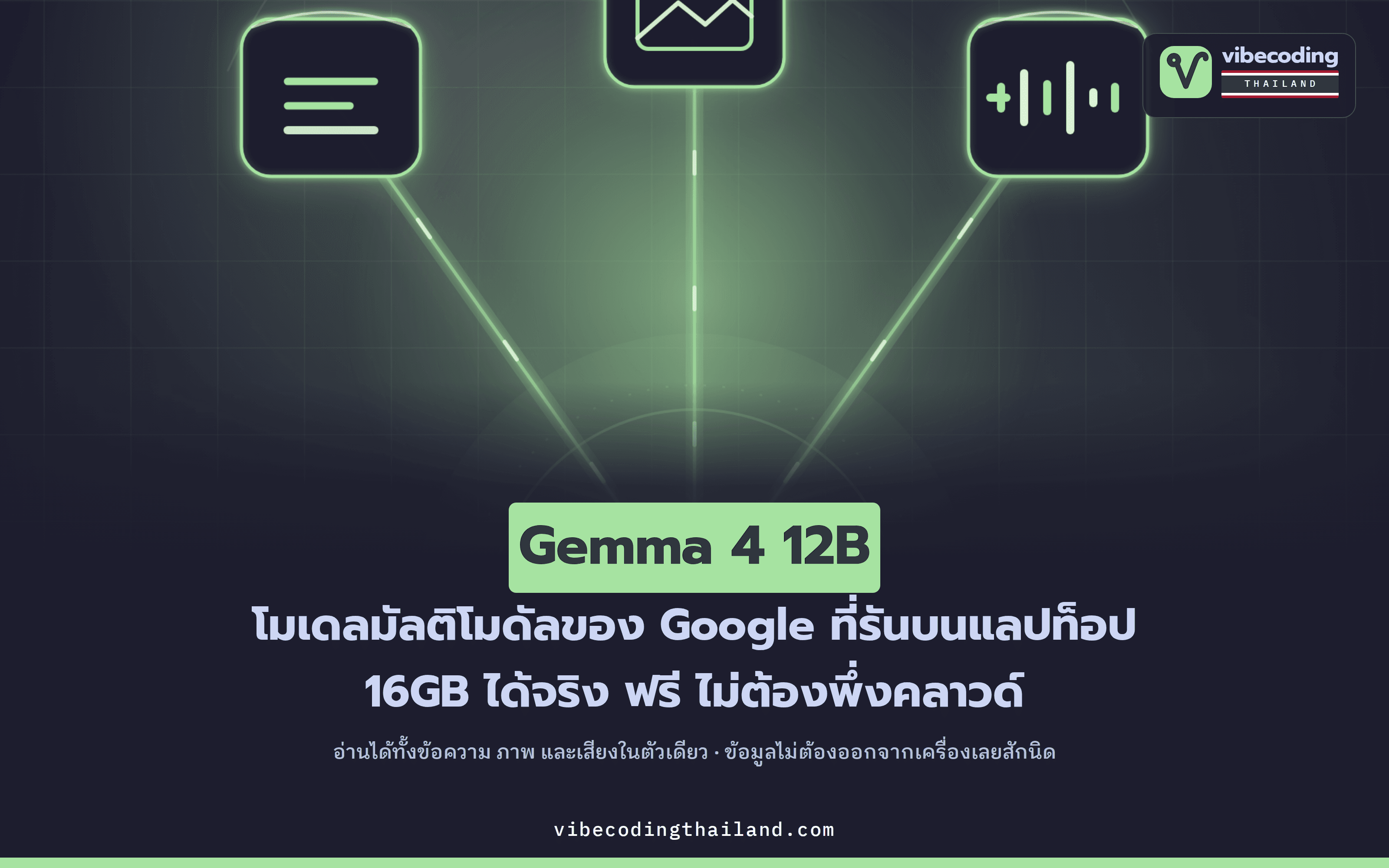 Gemma 4 12B โมเดลมัลติโมดัลแบบเปิดของ Google รันบนแลปท็อป 16GB ได้จริง