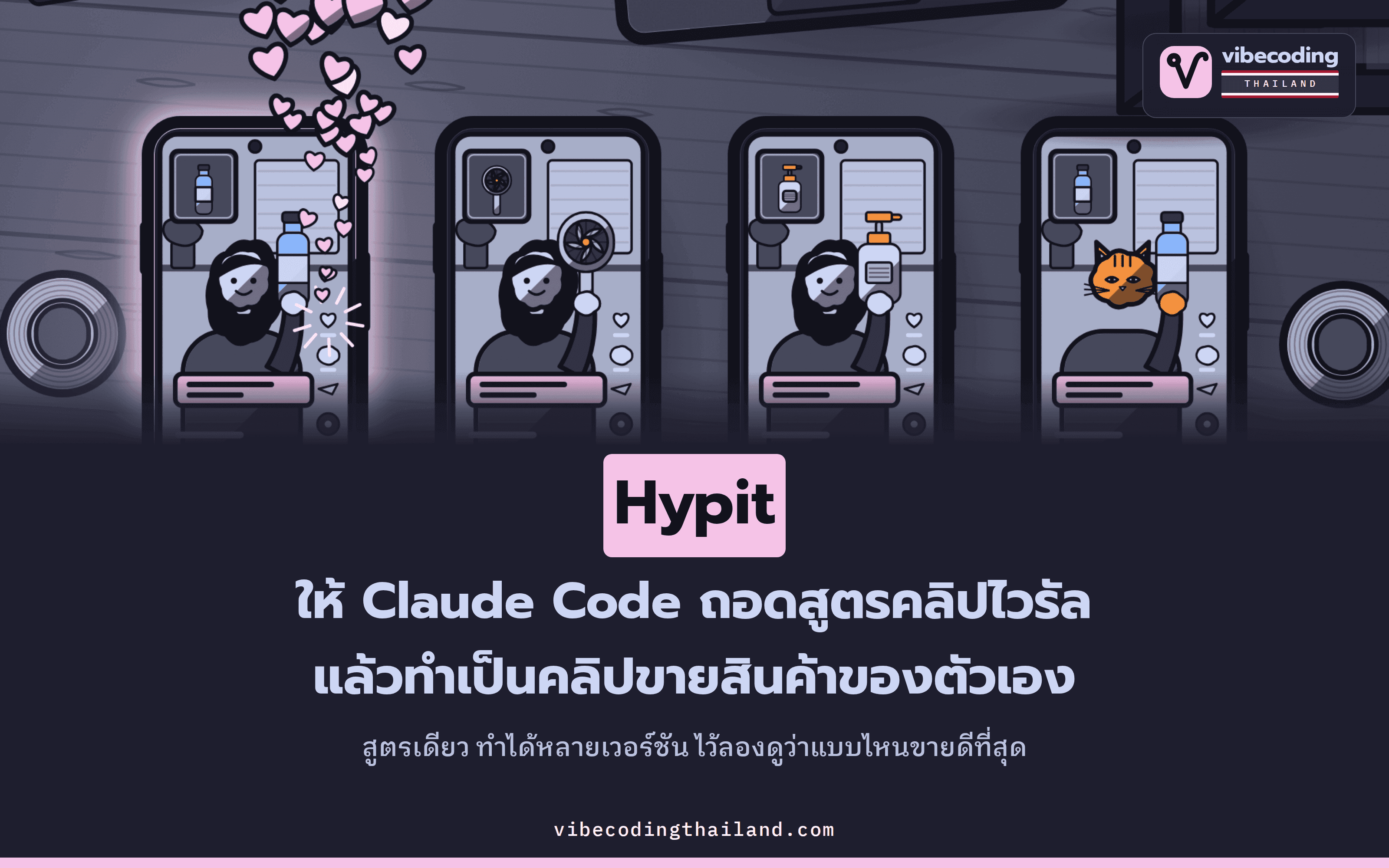 Hypit ให้ Claude Code และ Codex แกะโครงคลิปไวรัลเป็น workflow แล้วเปลี่ยนคนพูด สินค้า หรือภาษาได้โดยคงโครงเดิมไว้