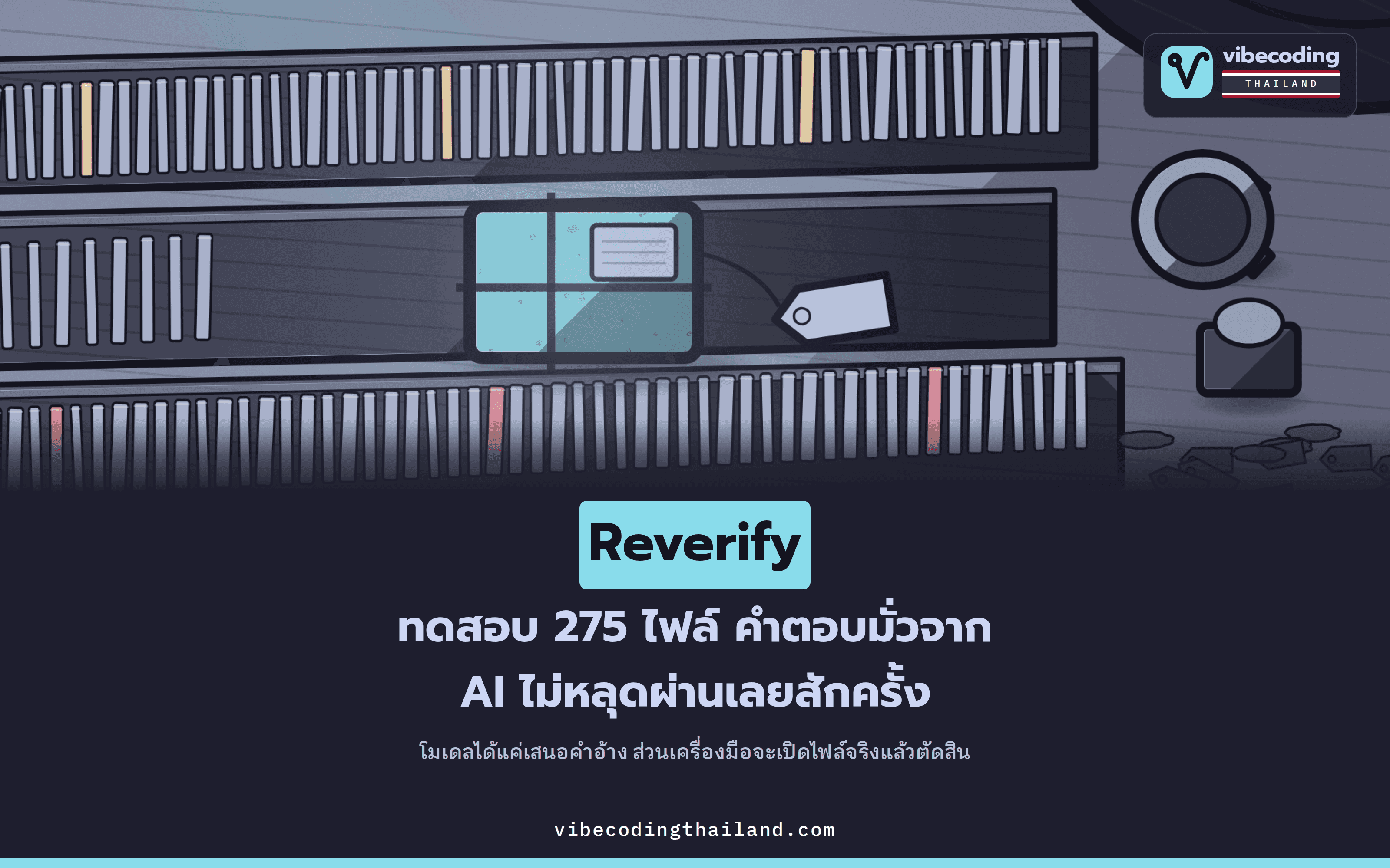 Reverify ไม่ให้ AI ชี้ขาดความจริงเอง และผลเบนช์มาร์ก 275 ไฟล์ของโปรเจกต์ก็ไม่พบว่ามีคำอ้างผิดหลุดผ่านแม้แต่ครั้งเดียว