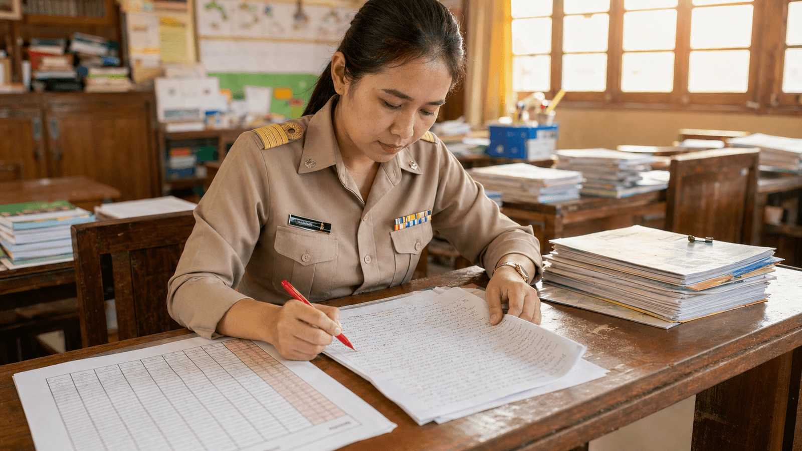 สร้าง Rubric ตรวจ Essay 4 ระดับ ครอบคลุมเนื้อหา โครงสร้าง การเขียน และ Originality