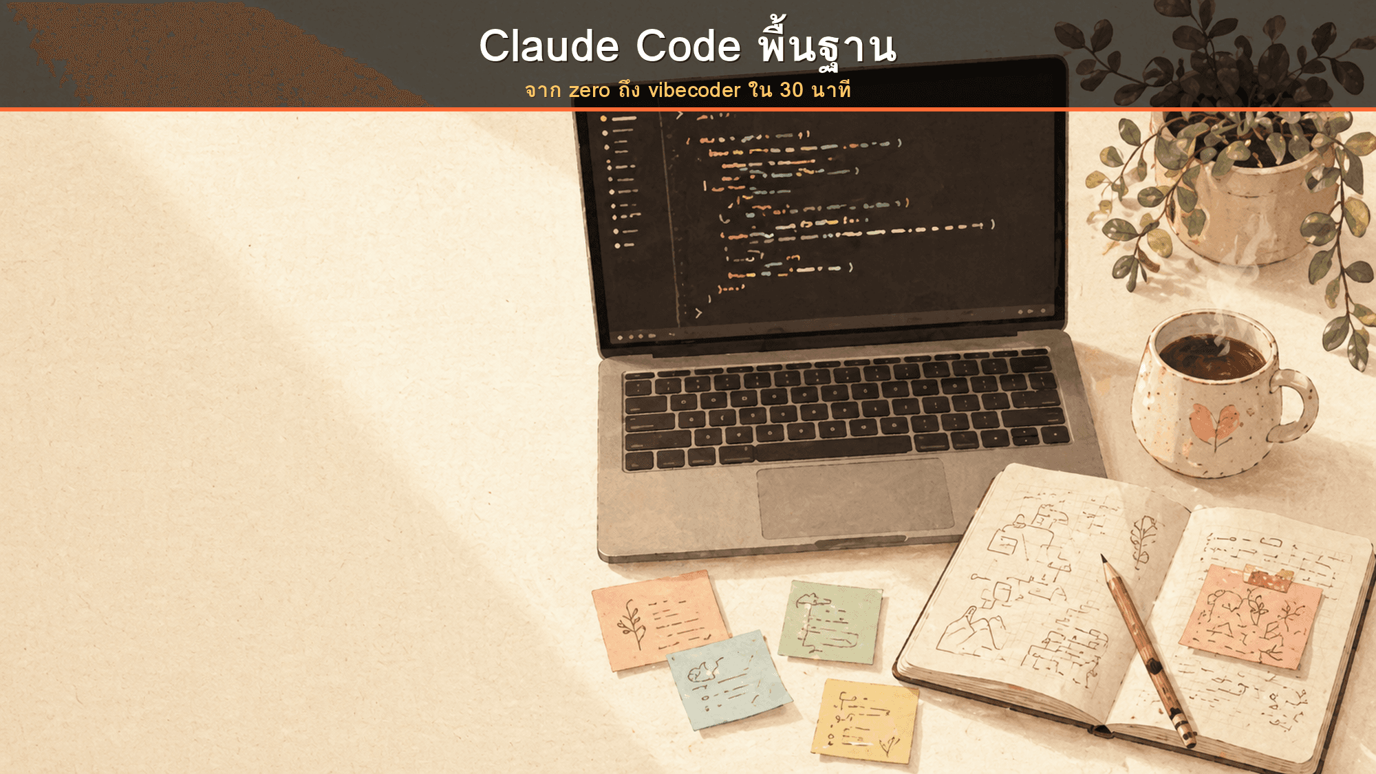 Claude Code พื้นฐาน คู่มือ 30 นาทีสำหรับมือใหม่ vibecoder