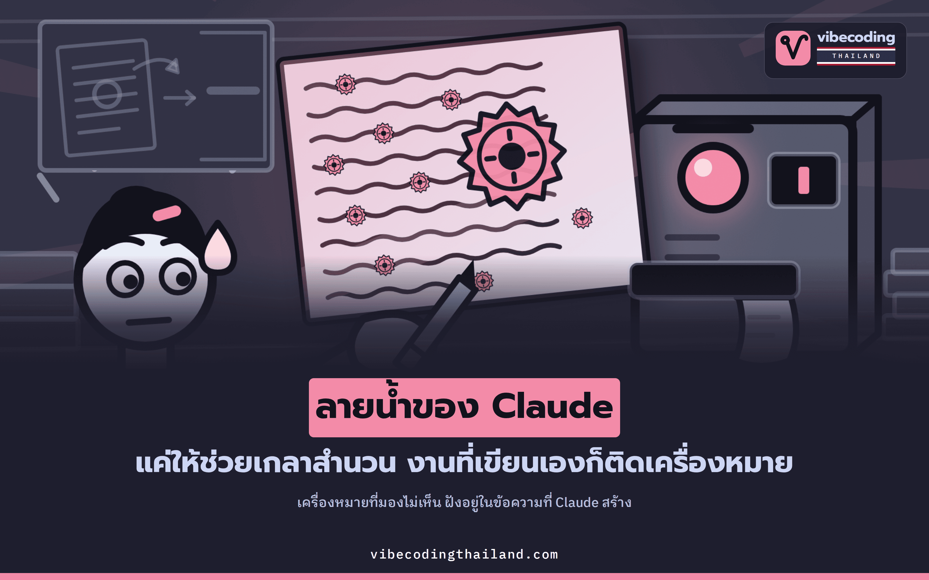 ลายน้ำในข้อความของ Claude บอกได้แค่ว่างานอาจผ่านมือ AI ไม่ได้บอกว่าใครเขียน
