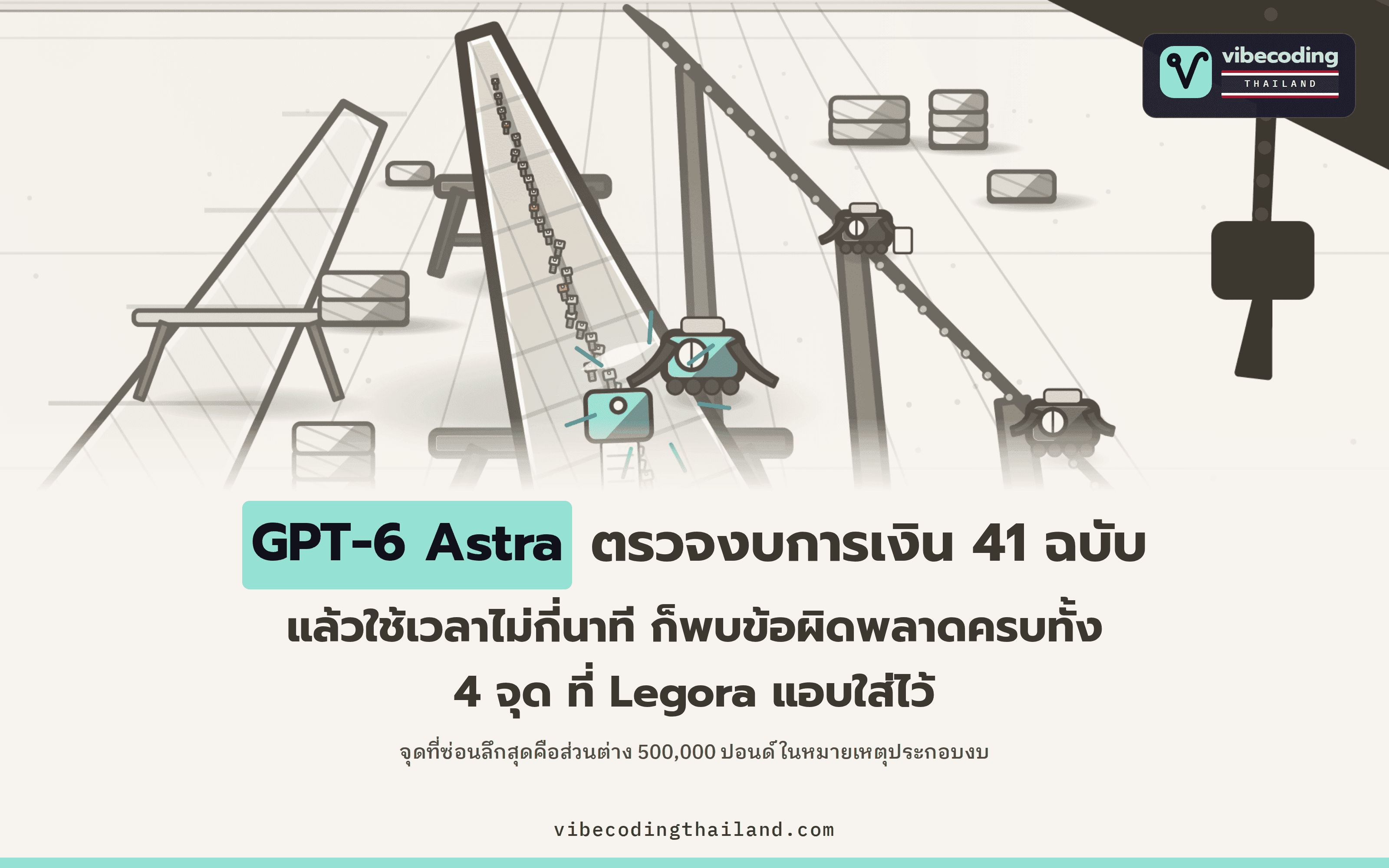 Legora ใช้ GPT-6 Astra ตรวจกระทบยอดงบการเงินจากเอกสาร 41 ฉบับเสร็จในไม่กี่นาที และพบข้อผิดพลาดที่ซ่อนไว้ครบทั้ง 4 จุด