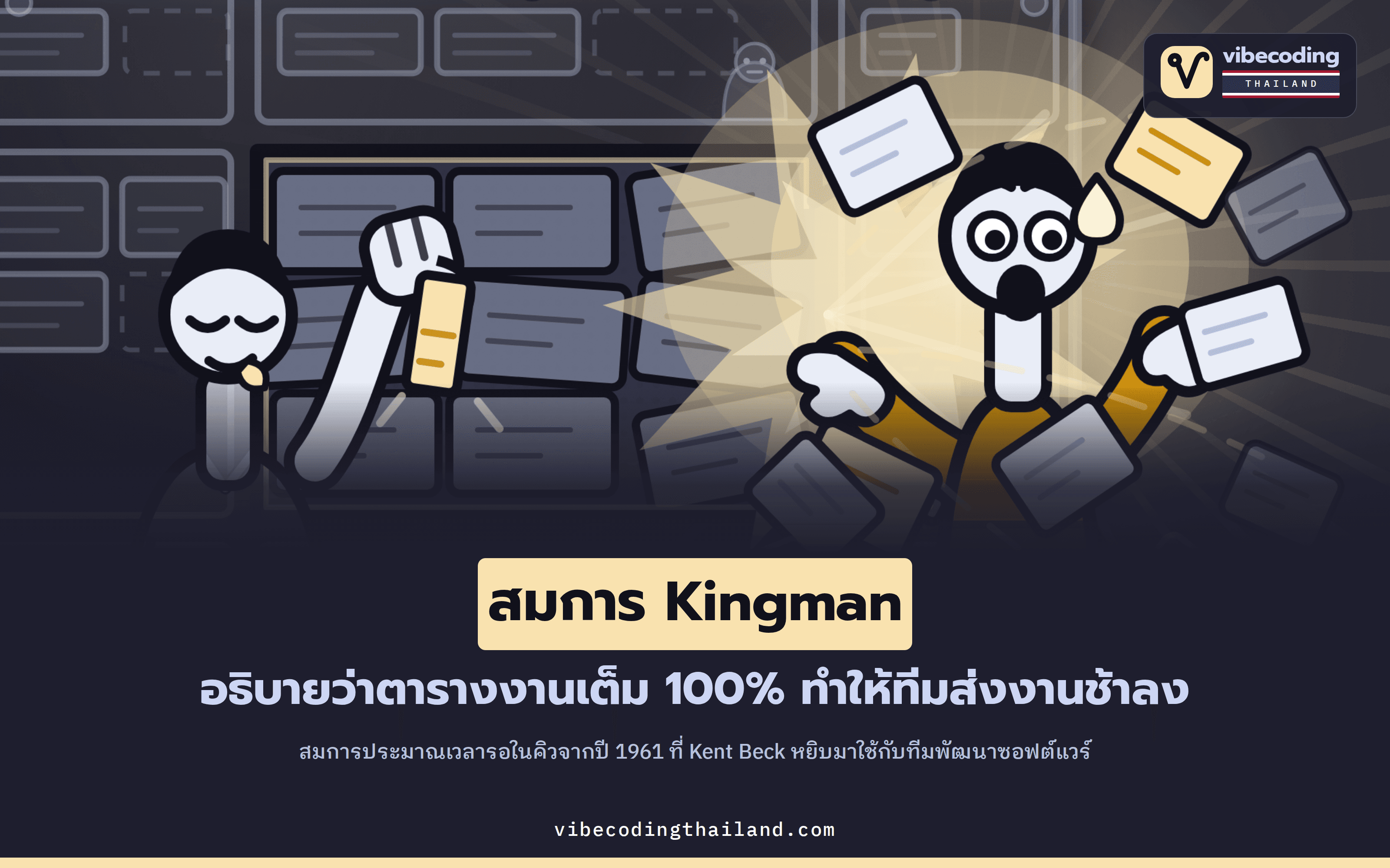 ทำไมทีมที่มีตารางงานเต็ม 100% ถึงส่งงานช้าลง คำอธิบายจากสมการ Kingman
