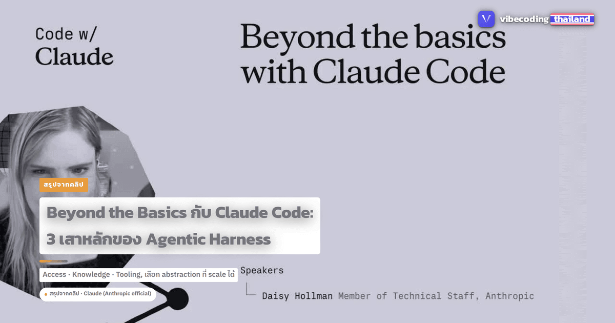 Beyond the Basics กับ Claude Code: 3 เสาของ Agentic Harness และเหตุผลที่ Context Window คือกำแพงจริงในงาน Software Engineering ขนาดใหญ่