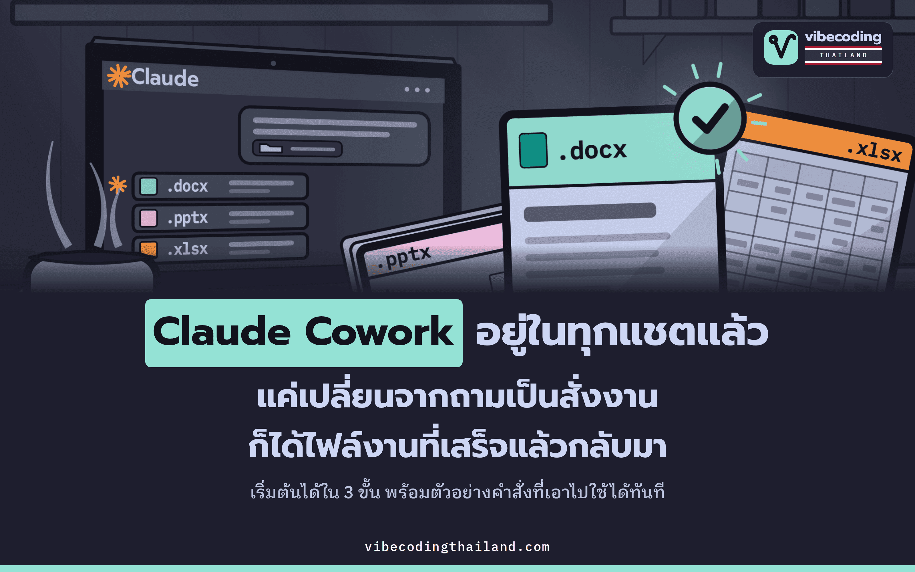 Claude Cowork รวมเข้ากับแชตแล้ว เริ่มใช้ได้ใน 3 ขั้น และเปลี่ยนจากการถามคำถามเป็นการส่งงานให้ทำจนเสร็จ