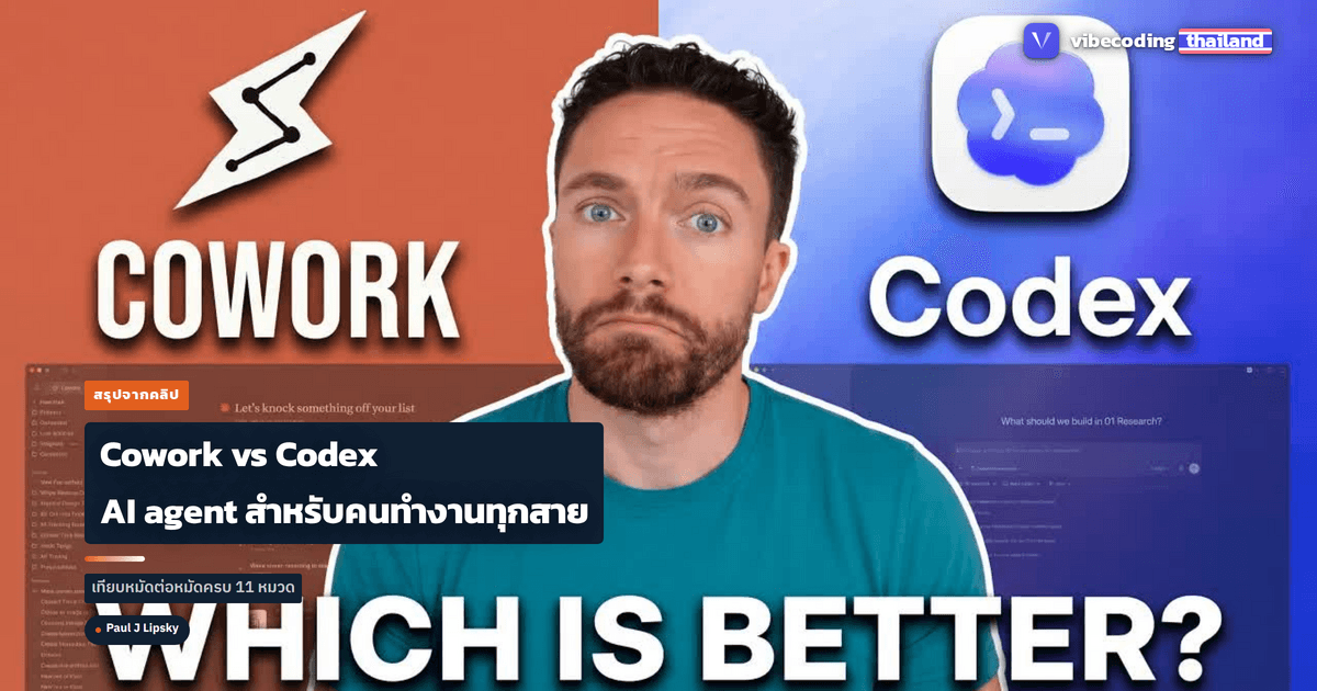 Claude Cowork vs OpenAI Codex: เทียบหมัดต่อหมัด AI agent สำหรับคนทำงาน (ไม่ใช่แค่โปรแกรมเมอร์)