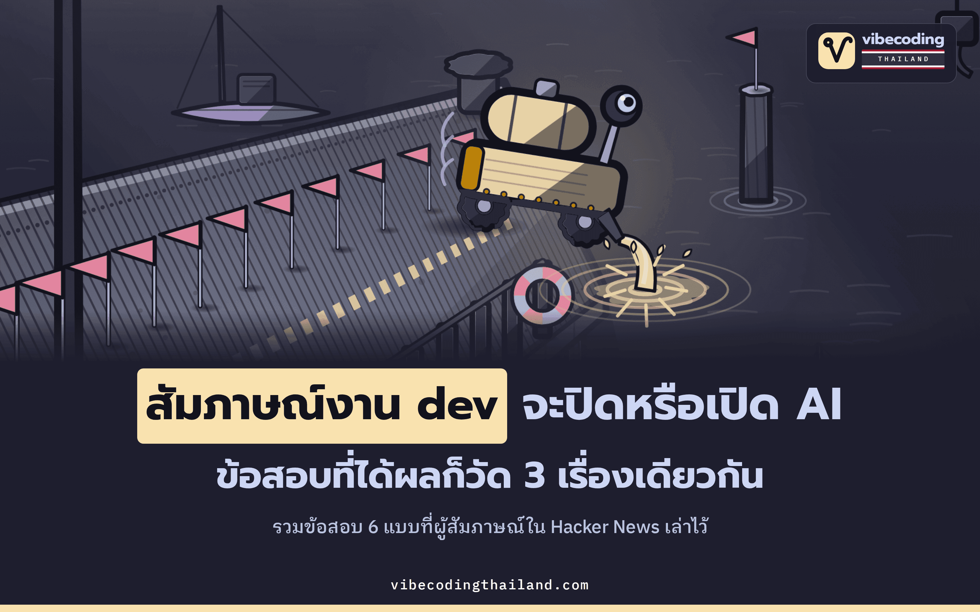 ปิดหรือเปิด AI ตอนสัมภาษณ์งาน Dev? คนสัมภาษณ์ใน Hacker News แตกเป็นสองฝั่ง แต่ข้อสอบที่ได้ผลกลับวัด 3 เรื่องเดียวกัน