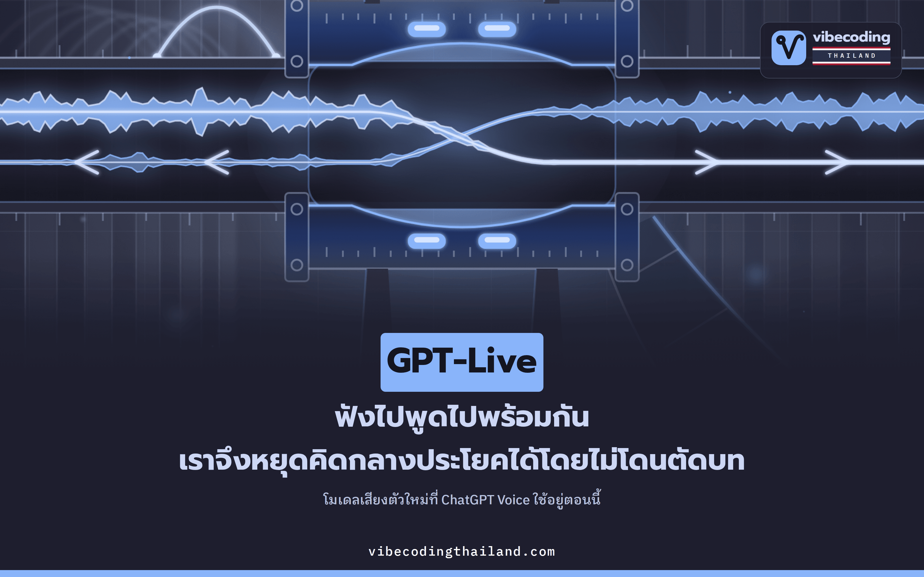 GPT-Live ฟังไปพูดไปพร้อมกัน โมเดลเสียงตัวใหม่ที่ทำให้ ChatGPT Voice เลิกตัดบทตอนเราหยุดคิด และเริ่มสายเร็วขึ้นจาก 6 รอบเหลือ 1 รอบ