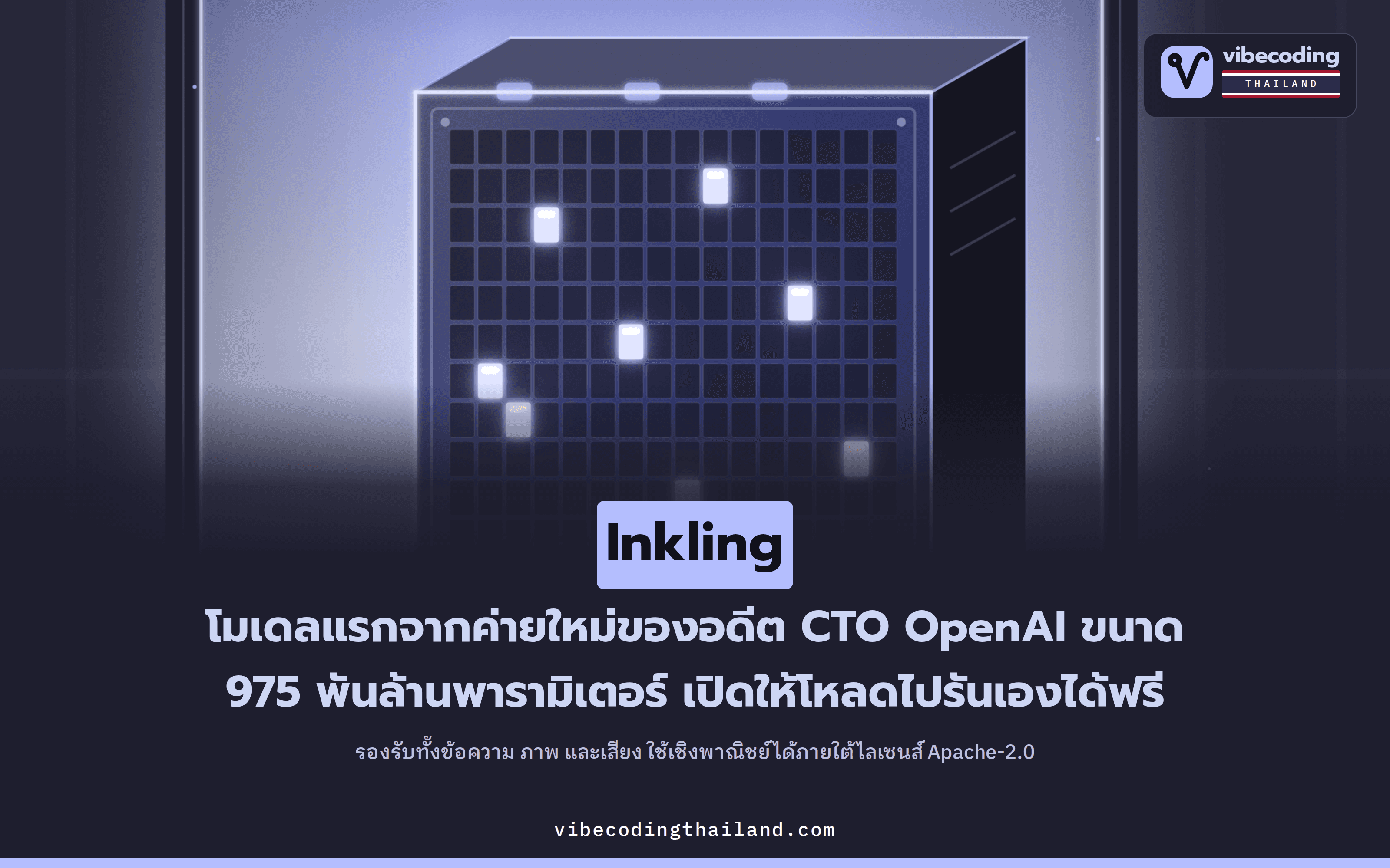Inkling โมเดล 975B ตัวแรกจาก Thinking Machines Lab ค่ายของ Mira Murati แจก weights ให้โหลดไปรันเอง