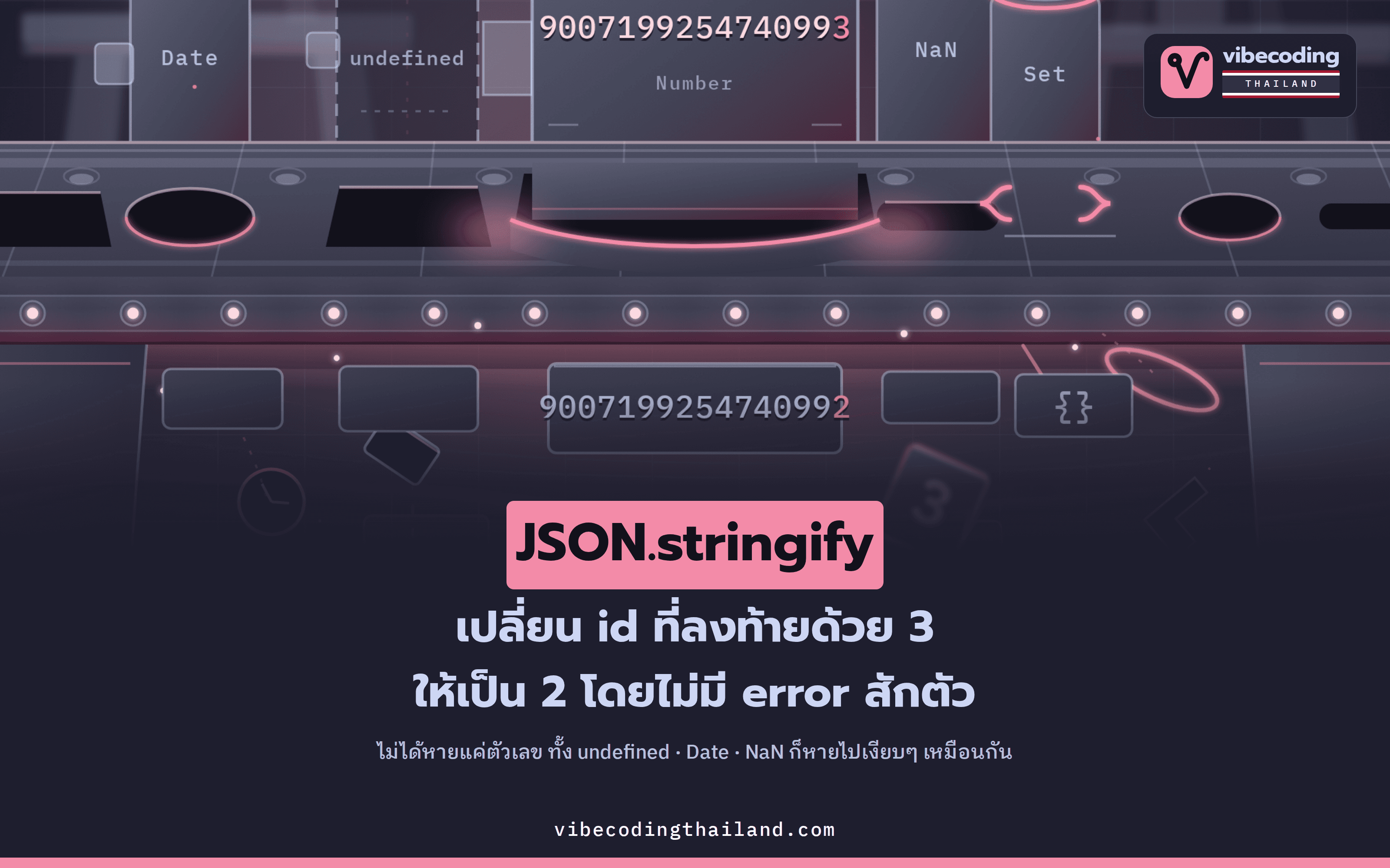 JSON.parse(JSON.stringify(x)) ไม่ได้ก๊อปปี้ข้อมูล เพราะ id 9007199254740993 กลับมาเป็น 9007199254740992 โดยไม่มี error