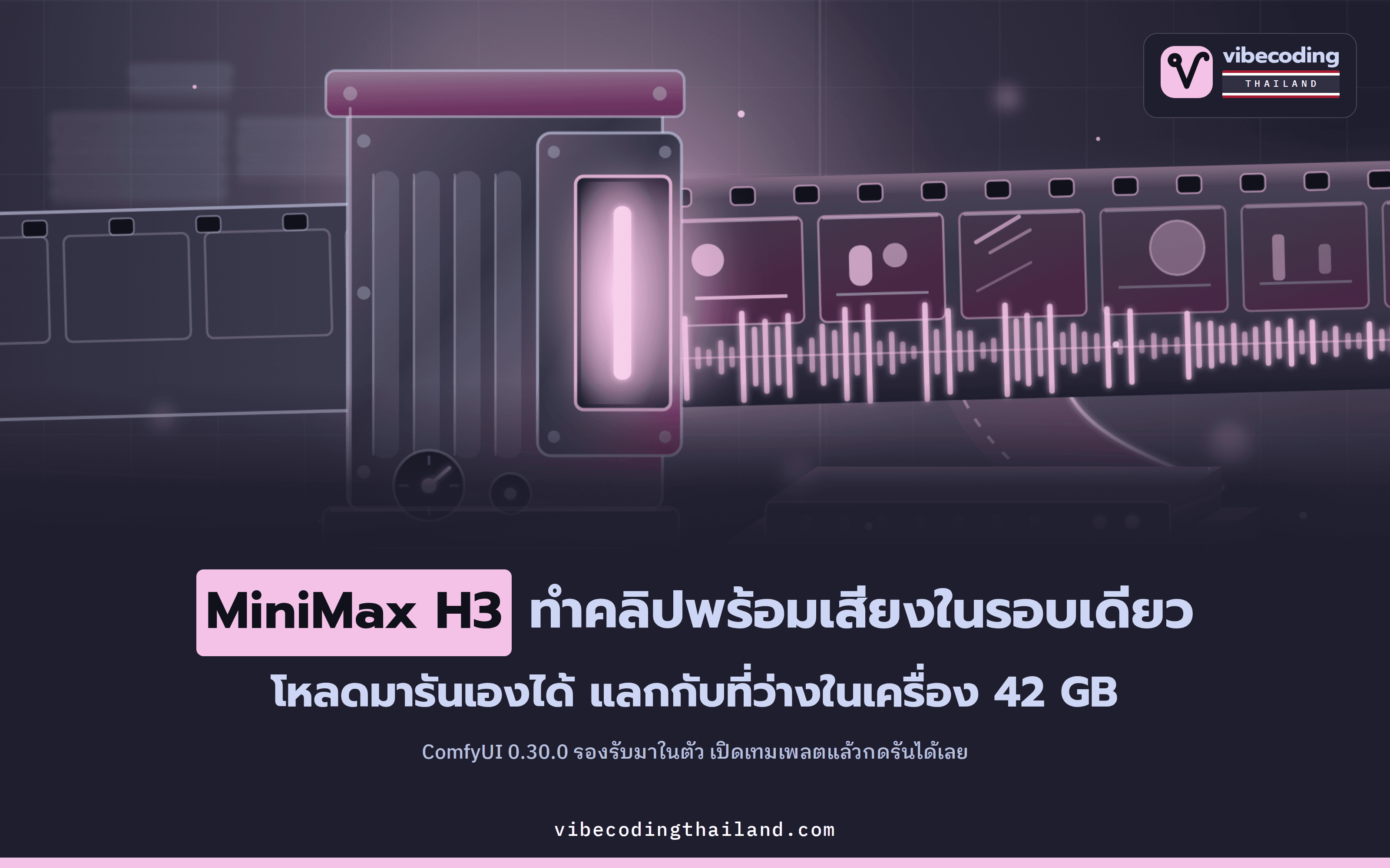 MiniMax H3 บน ComfyUI ปั้นคลิปพร้อมเสียงในรอบเดียว โหลดมารันเองได้ แลกกับพื้นที่ดิสก์ 42 GB