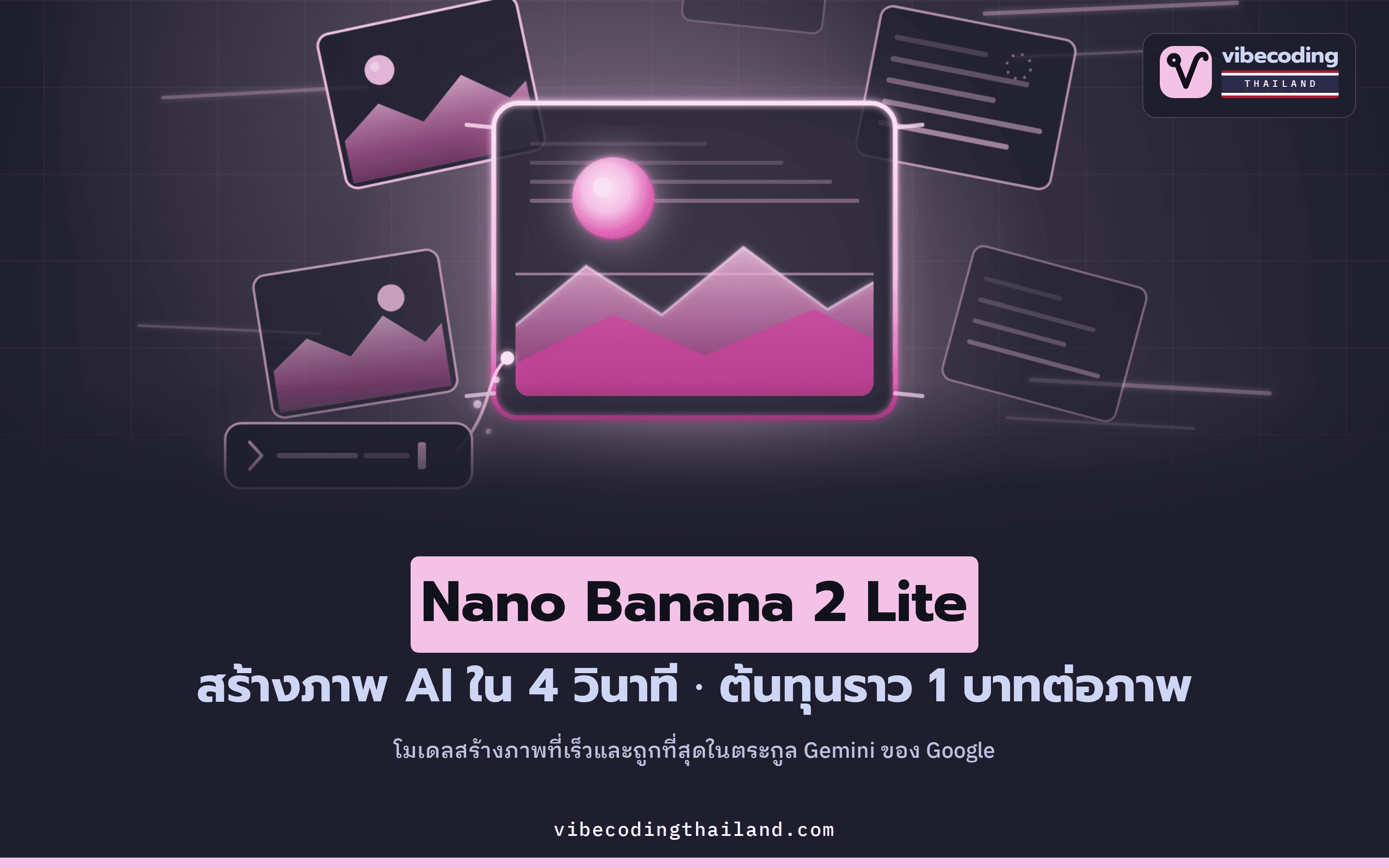 Google ปล่อย Nano Banana 2 Lite · สร้างภาพ AI ใน 4 วินาที ต้นทุนราว 1 บาทต่อภาพ