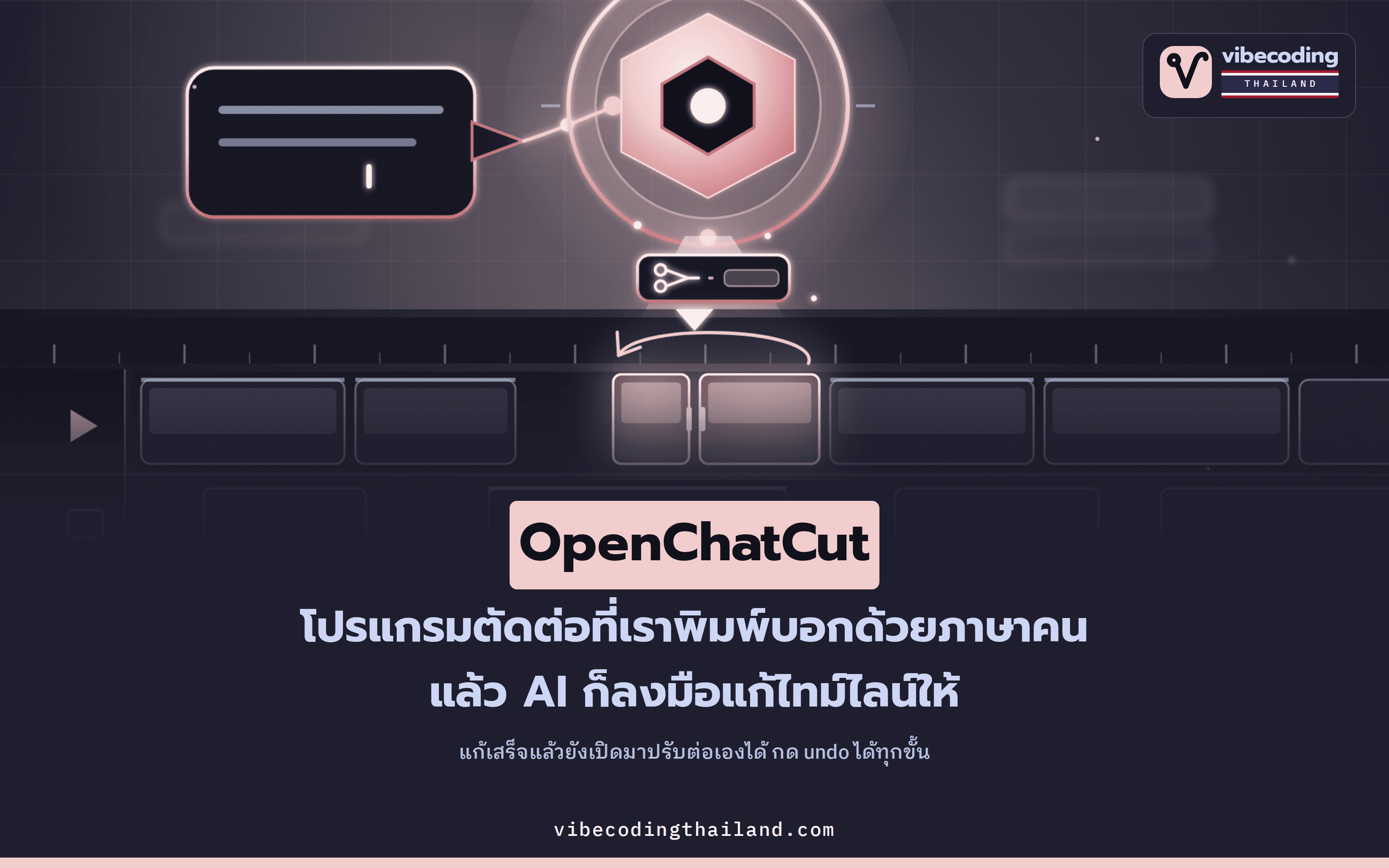 OpenChatCut โปรแกรมตัดต่อโอเพนซอร์ส สั่งด้วยภาษาคน ให้ AI ช่วยแก้ไทม์ไลน์จริง