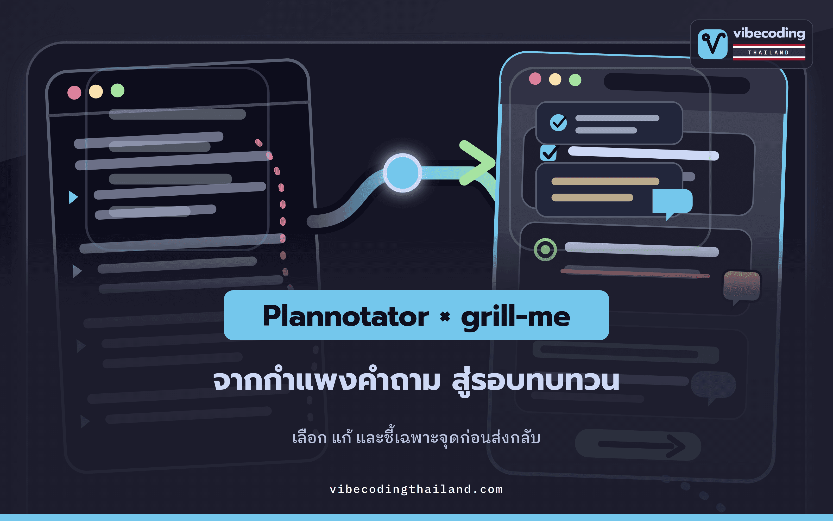 Plannotator × /grill-me: เปลี่ยนกำแพงคำถามให้เป็นรอบทบทวนบนเบราว์เซอร์