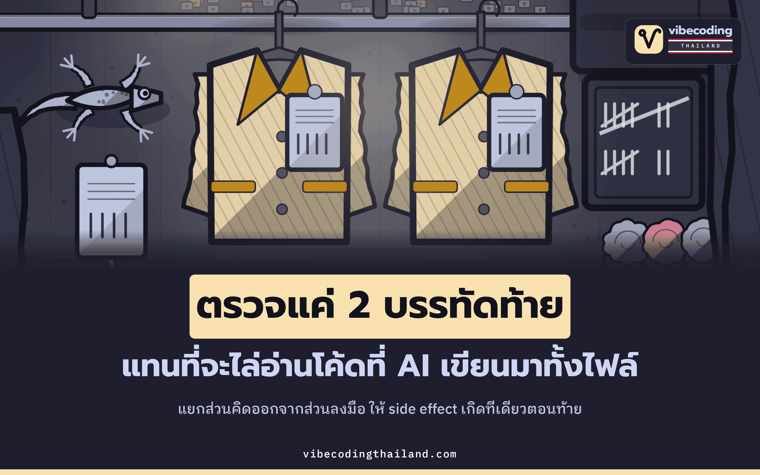 การแยก pure function ออกจาก side effect ทำให้โค้ดจาก AI Agent ยังตรวจไหว