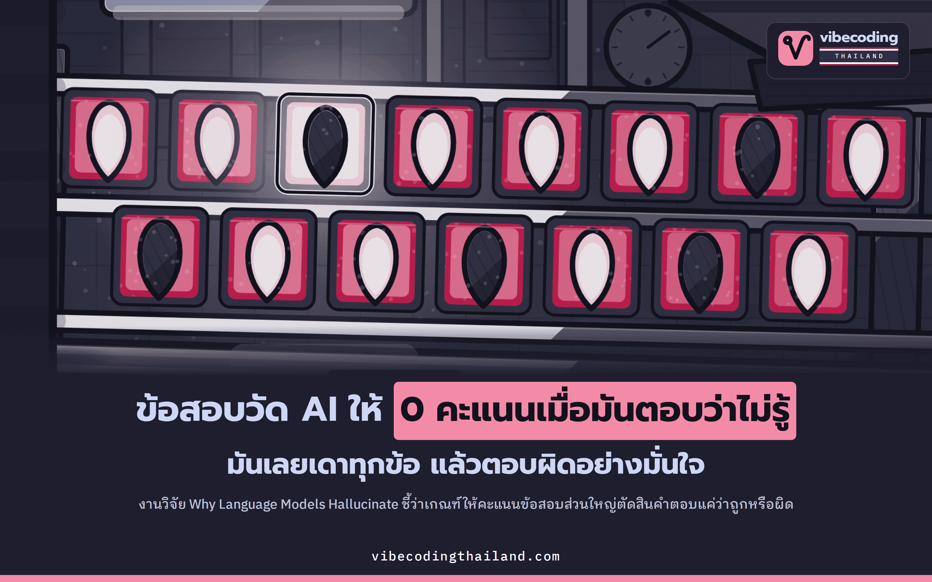 ทำไม AI ถึงหลอน (hallucination): งานวิจัย Why Language Models Hallucinate ชี้ว่าระบบวัดผลส่วนใหญ่ให้แต้มกับการเดา