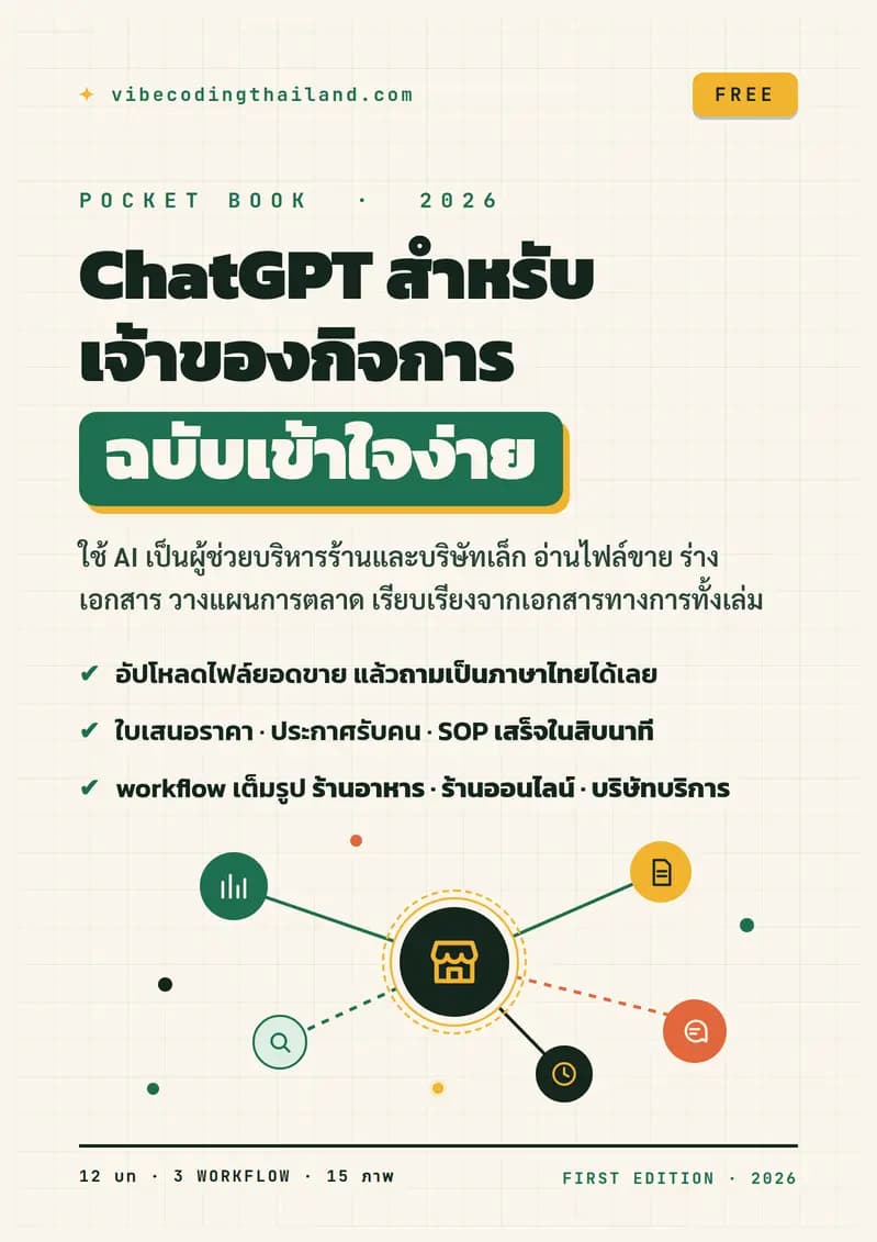 ปกหนังสือ ChatGPT สำหรับเจ้าของกิจการ ฉบับเข้าใจง่าย