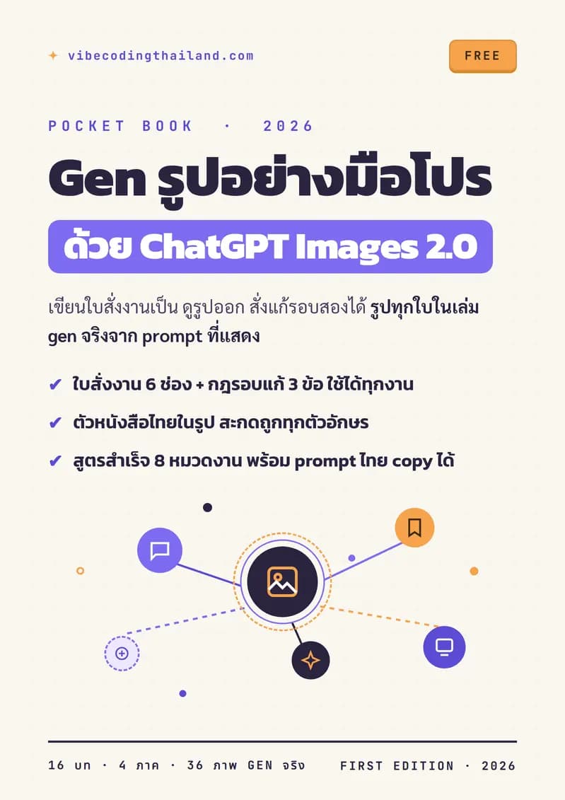 ปกหนังสือ Gen รูปอย่างมือโปรด้วย ChatGPT Images 2.0