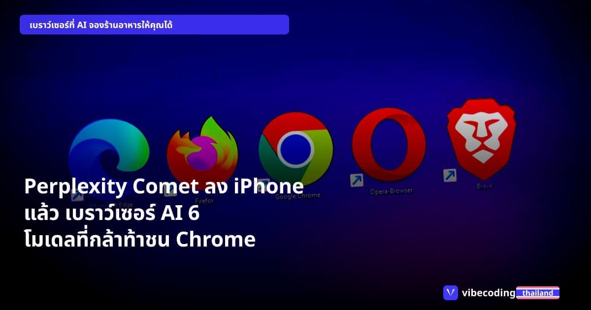 Perplexity Comet ลง iPhone แล้ว เบราว์เซอร์ AI 6 โมเดลที่กล้าท้าชน Chrome