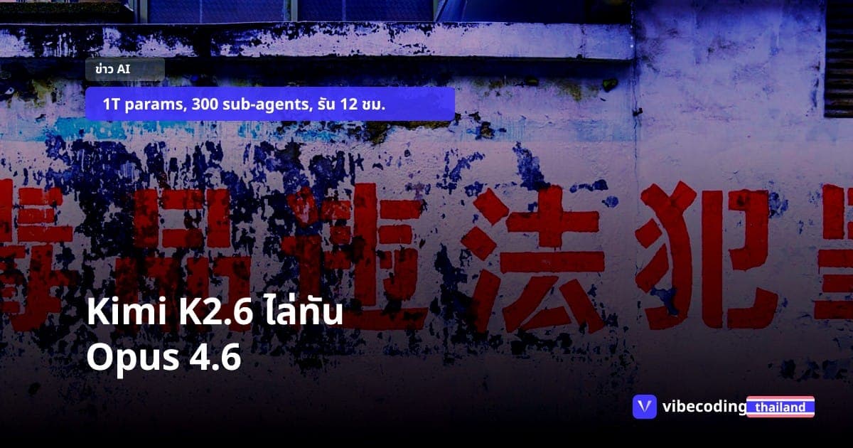 Kimi K2.6 โมเดลเปิดจากจีน ตาม Claude Opus 4.6 ทันแล้วในงาน coding
