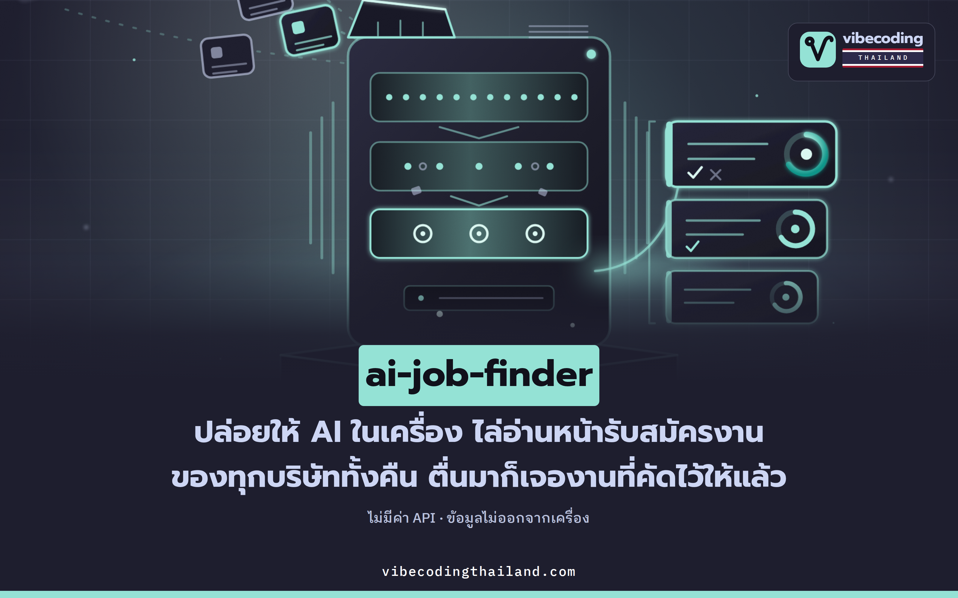 ai-job-finder ให้ Ollama ในเครื่องไล่อ่านหน้าสมัครงานของทุกบริษัทข้ามคืน แล้วคัดงานที่ใช่มาให้