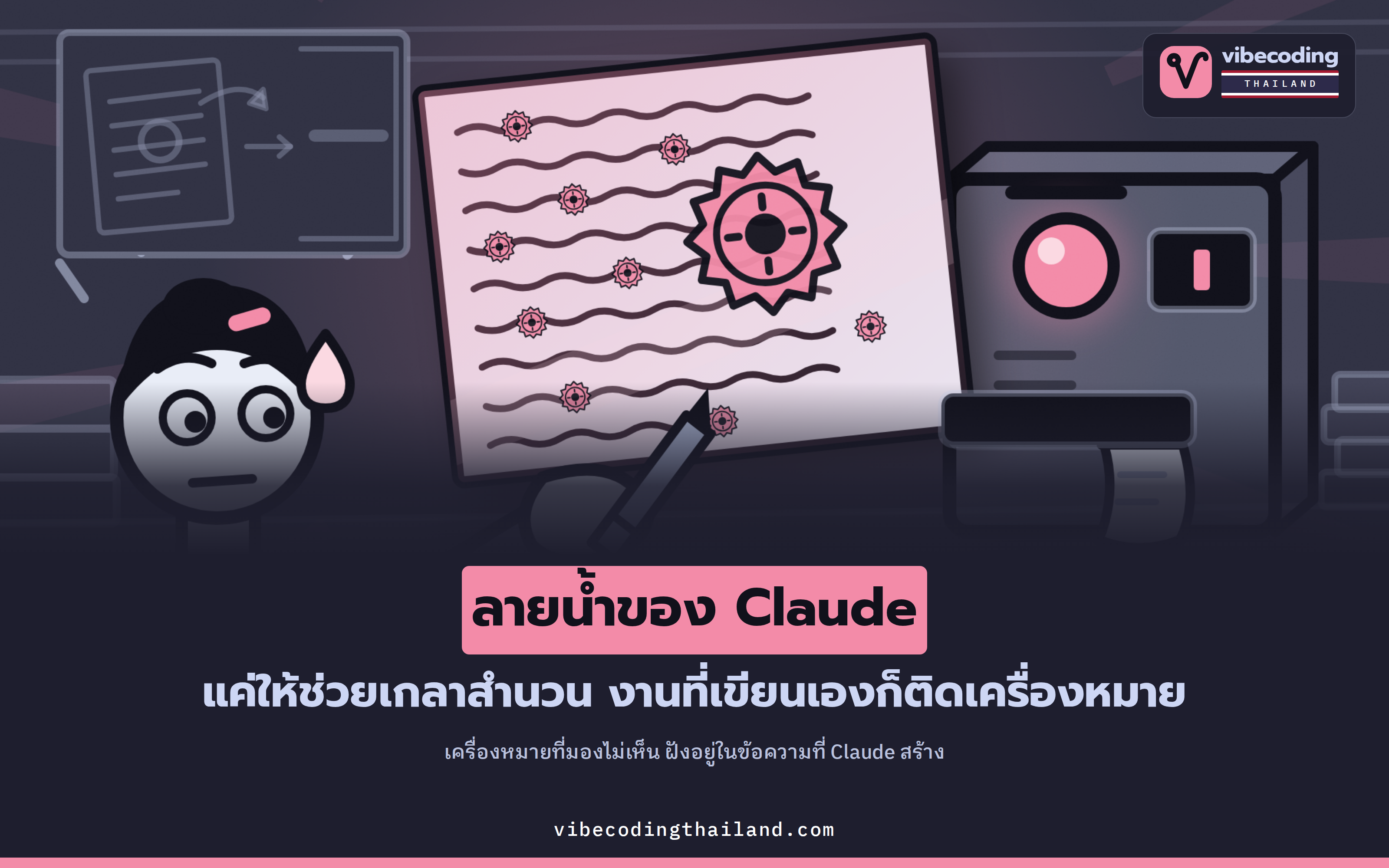 ลายน้ำในข้อความของ Claude บอกได้แค่ว่างานอาจผ่านมือ AI ไม่ได้บอกว่าใครเขียน