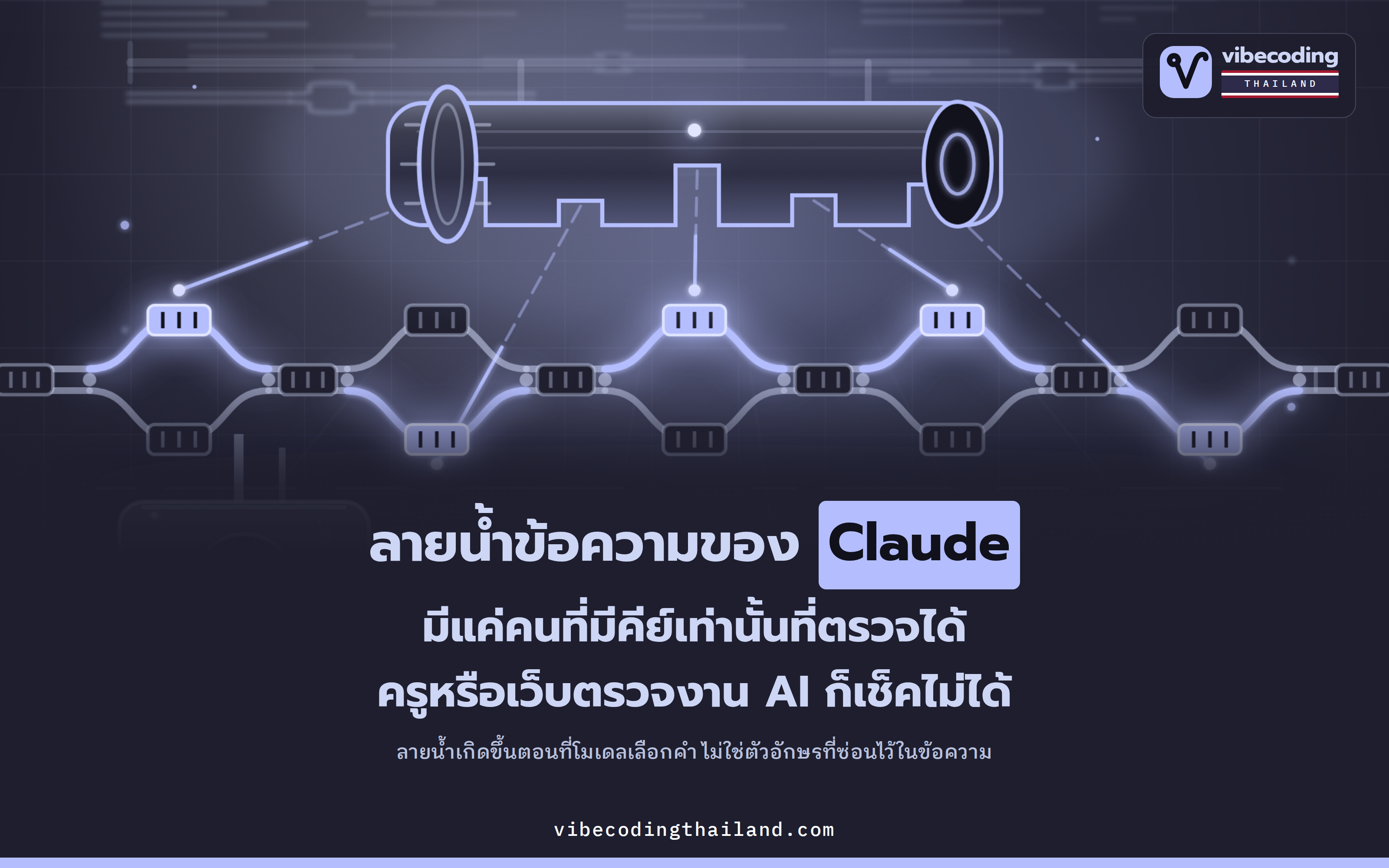 ลายน้ำข้อความของ Claude ทำงานยังไง กลไกอยู่ที่การเลือกคำ ไม่มีข้อมูลระบุตัวตน และตรวจได้เฉพาะคนถือคีย์