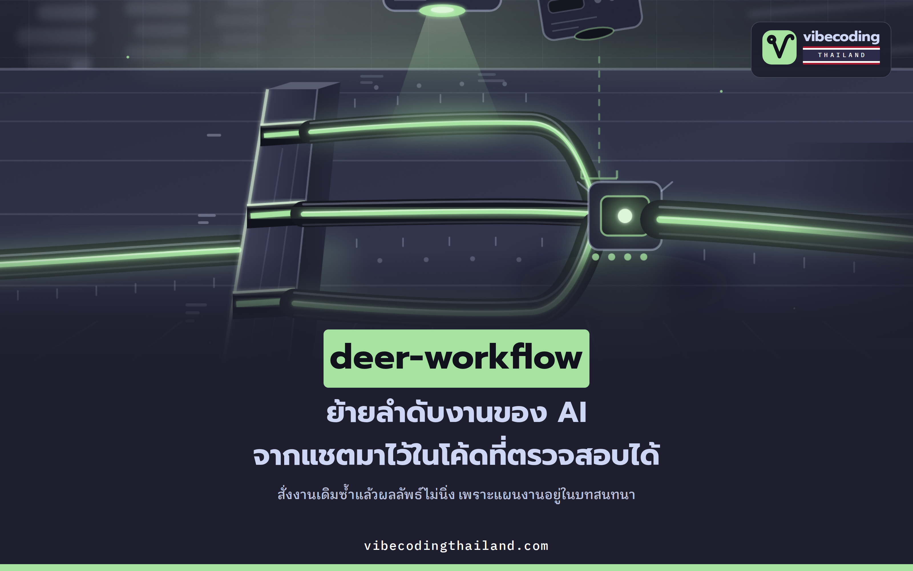 deer-workflow ย้ายลำดับงานของ AI agent ออกจากแชต มาไว้ในไฟล์ TypeScript ที่ตรวจสอบได้