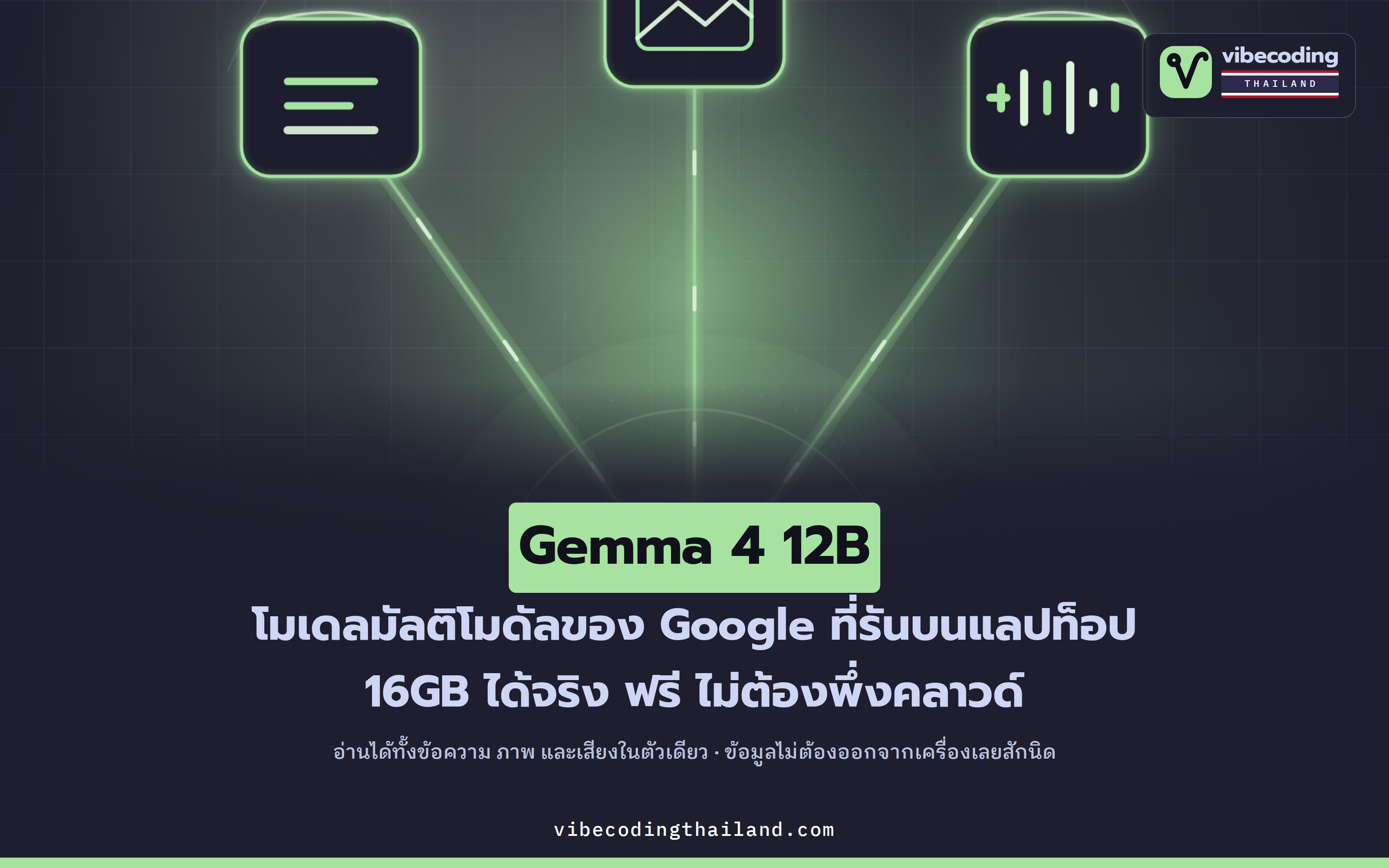 Gemma 4 12B โมเดลมัลติโมดัลแบบเปิดของ Google รันบนแลปท็อป 16GB ได้จริง