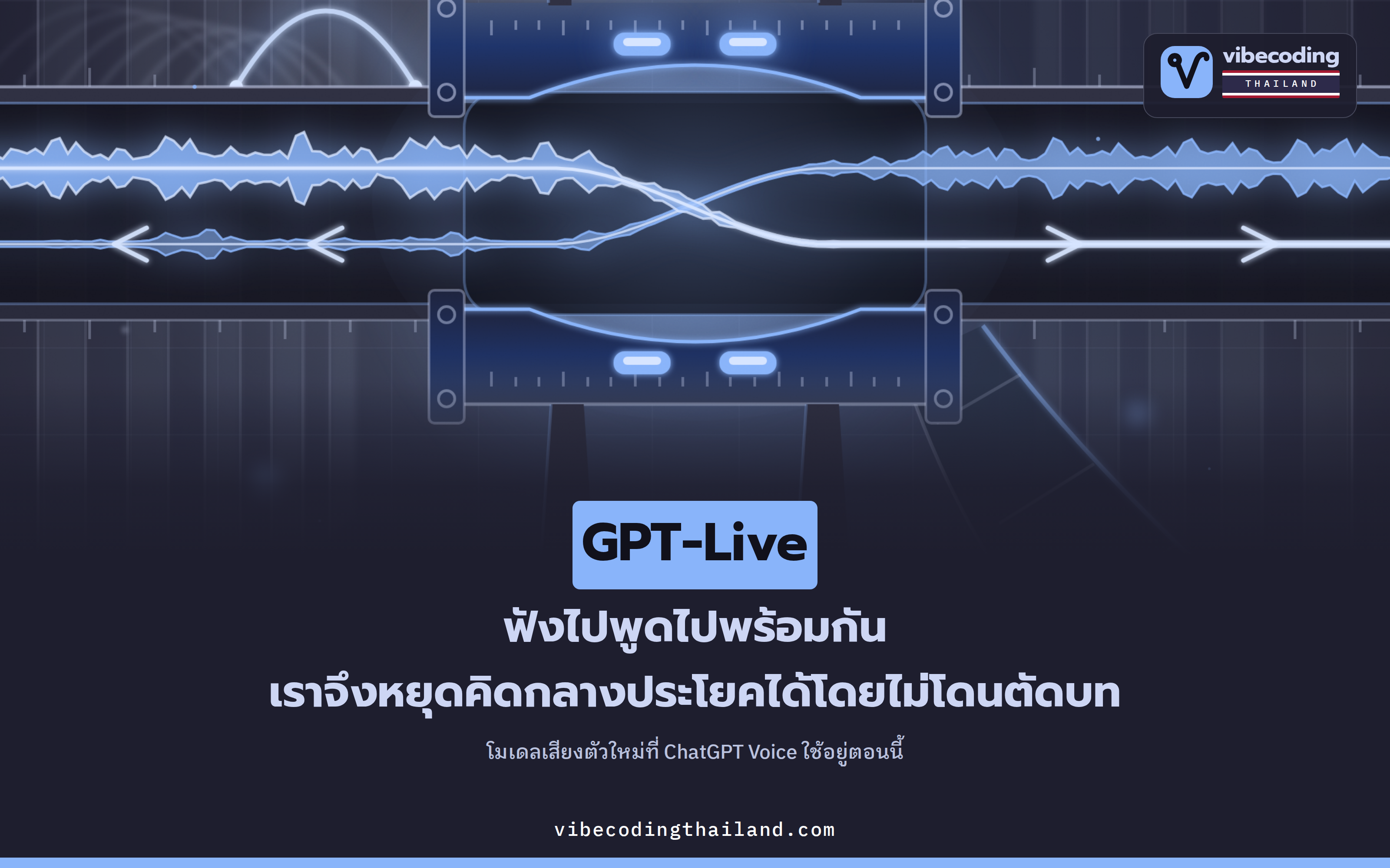 GPT-Live ฟังไปพูดไปพร้อมกัน โมเดลเสียงตัวใหม่ที่ทำให้ ChatGPT Voice เลิกตัดบทตอนเราหยุดคิด และเริ่มสายเร็วขึ้นจาก 6 รอบเหลือ 1 รอบ