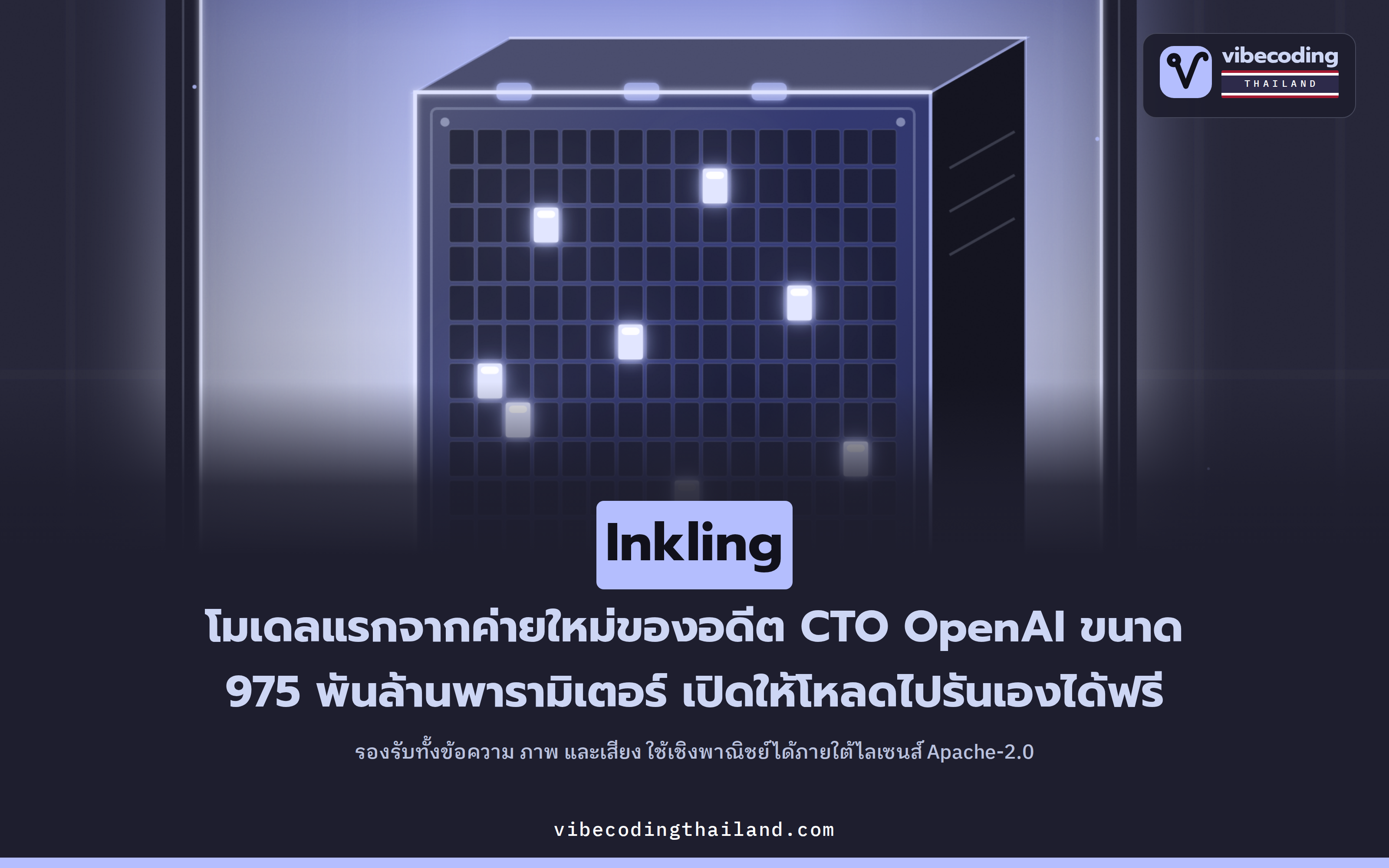 Inkling โมเดล 975B ตัวแรกจาก Thinking Machines Lab ค่ายของ Mira Murati แจก weights ให้โหลดไปรันเอง