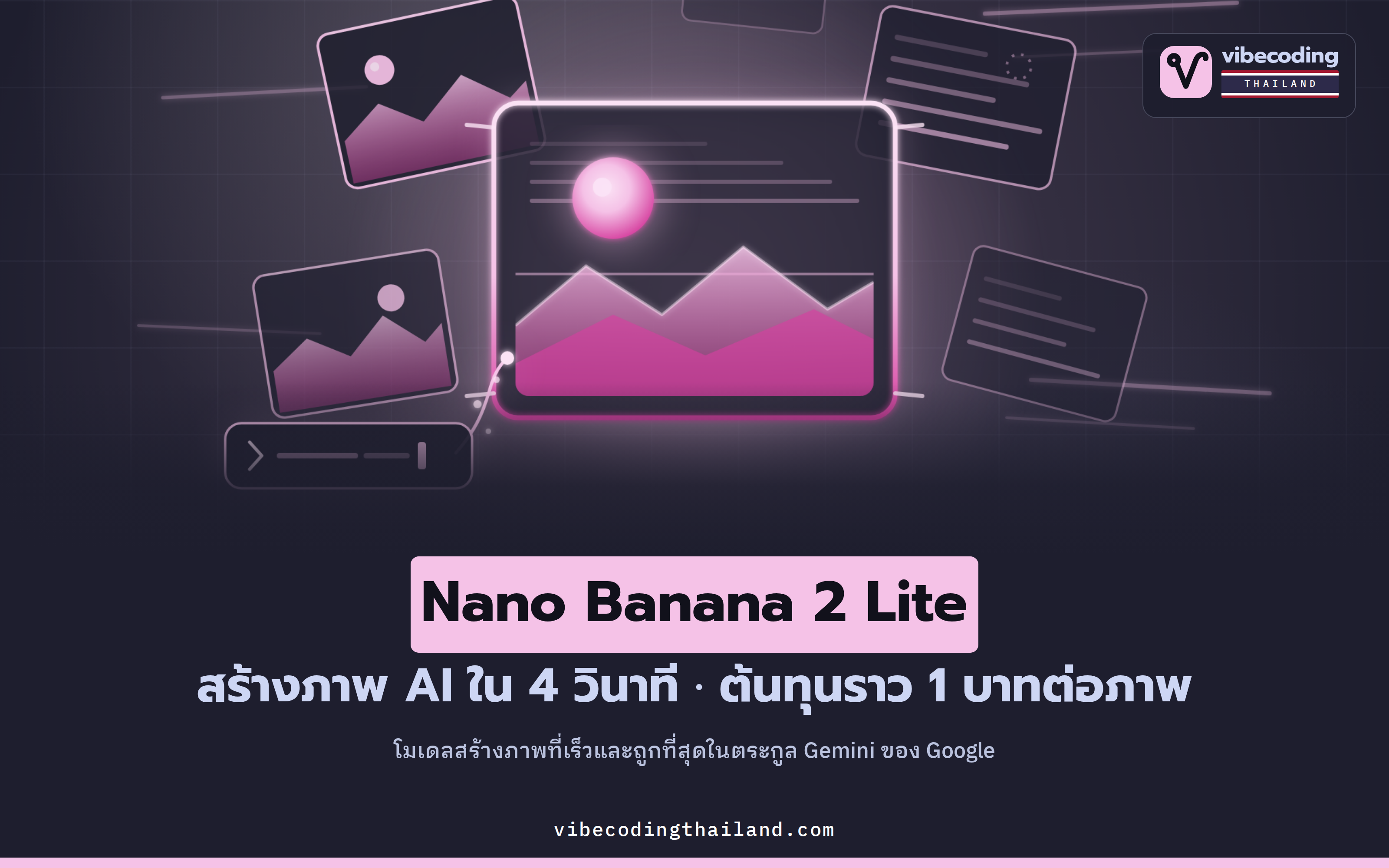 Google ปล่อย Nano Banana 2 Lite · สร้างภาพ AI ใน 4 วินาที ต้นทุนราว 1 บาทต่อภาพ
