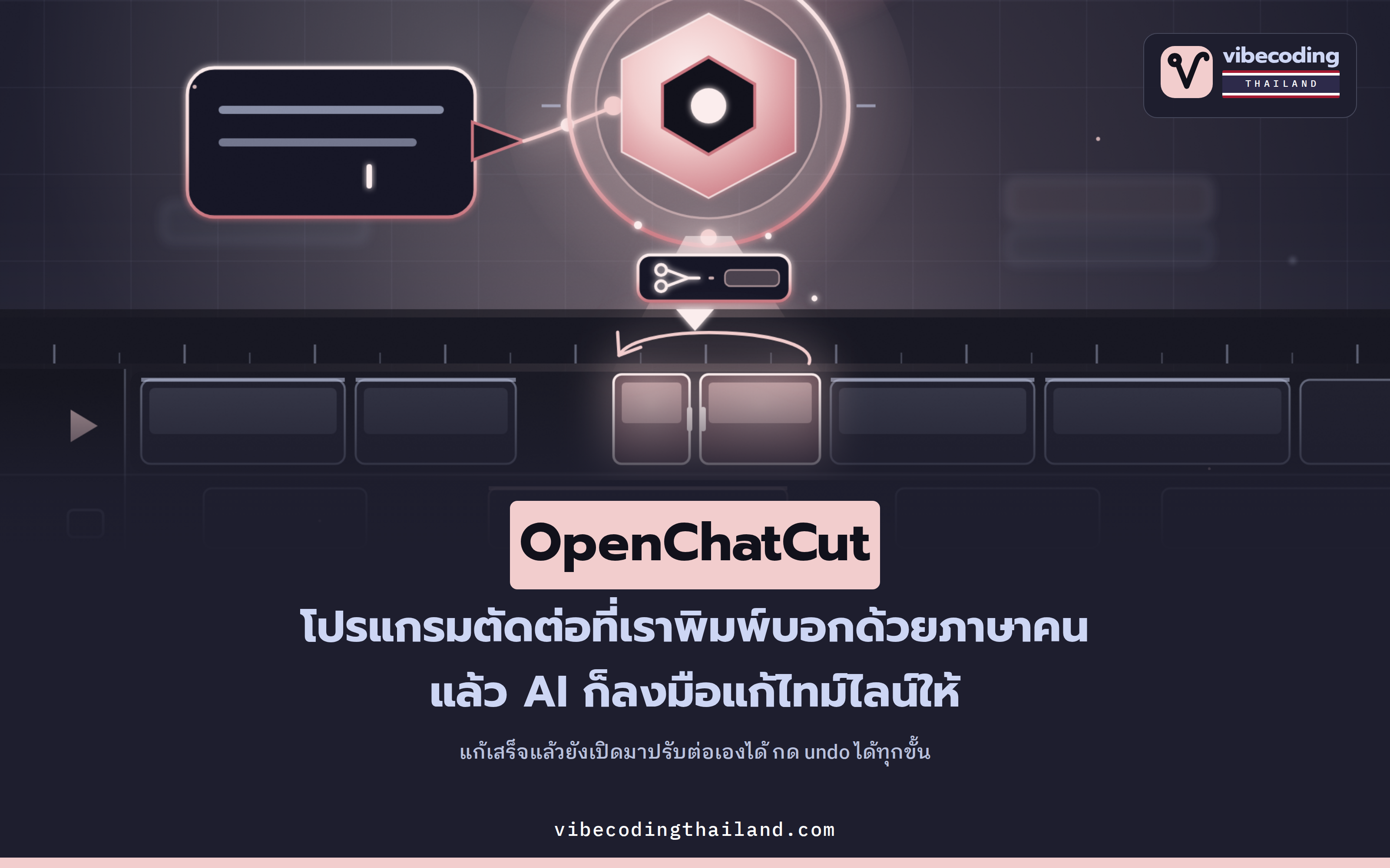 OpenChatCut โปรแกรมตัดต่อโอเพนซอร์ส สั่งด้วยภาษาคน ให้ AI ช่วยแก้ไทม์ไลน์จริง