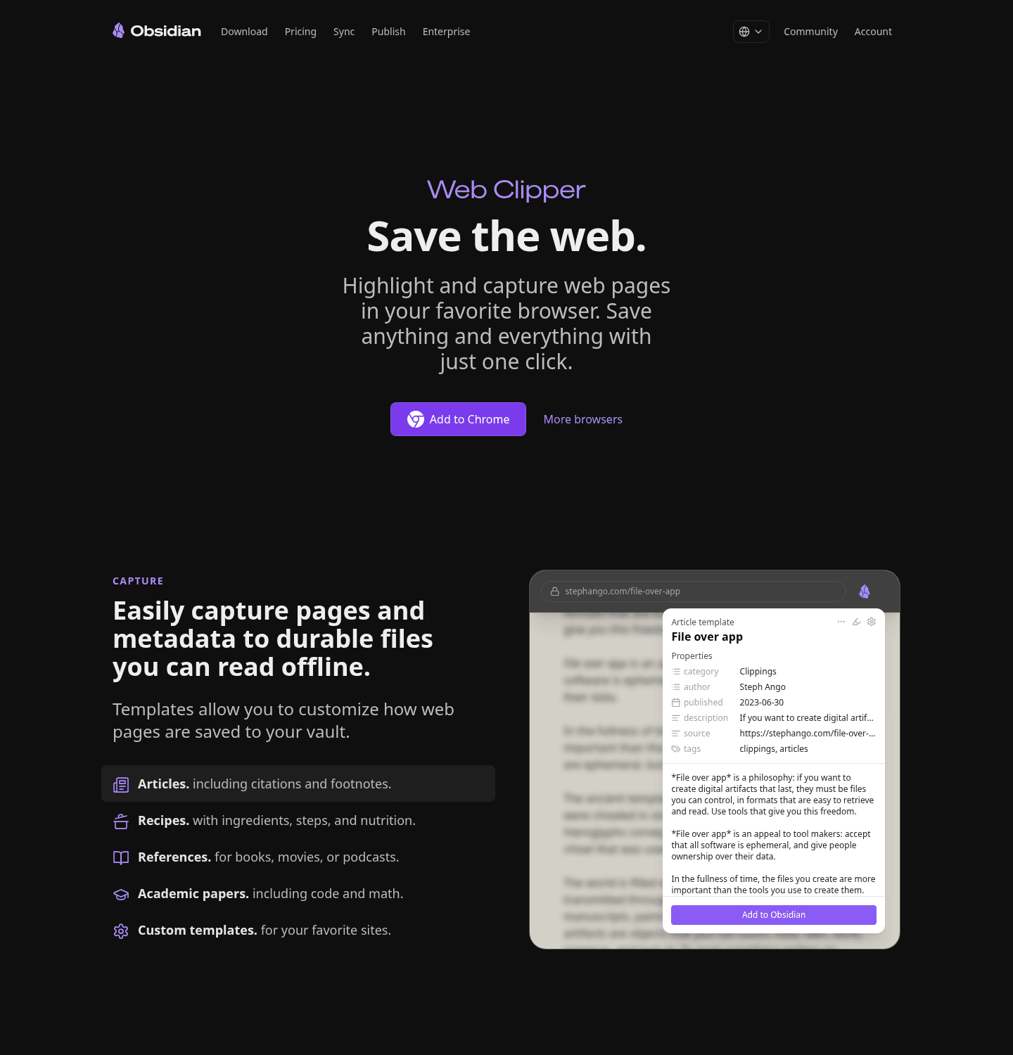 Web Clipper ช่วยเก็บหน้าเว็บเป็น source ได้ แต่ workflow สำคัญกว่าการติดเครื่องมือเพิ่ม
