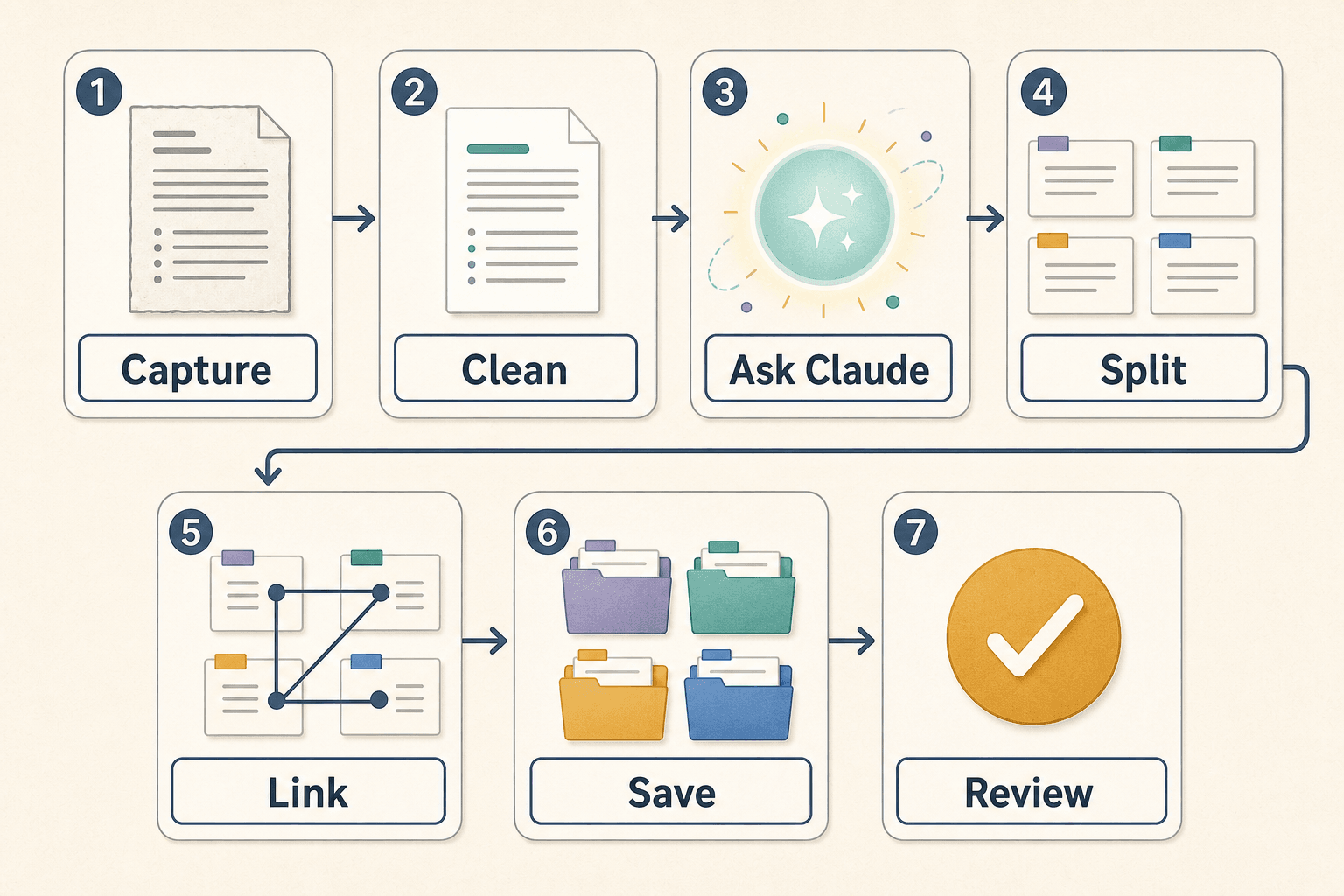 Workflow หลักคือเปลี่ยน source หนึ่งชิ้นให้กลายเป็น Wiki ที่ใช้ต่อได้