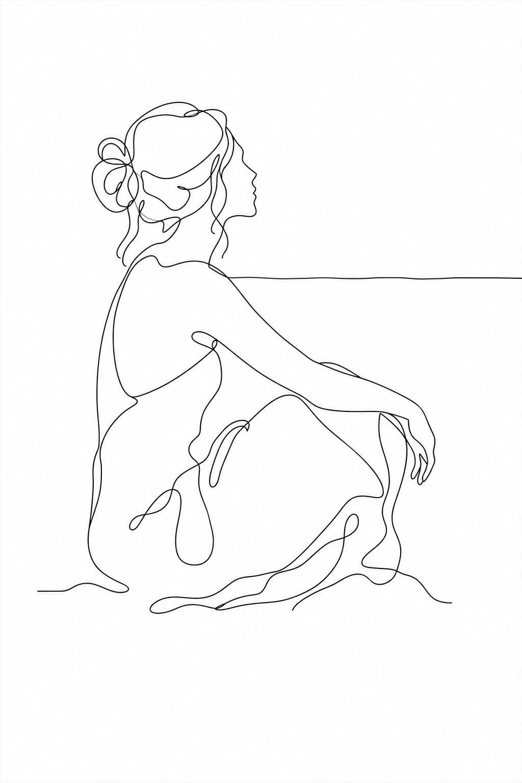 สร้างภาพ Minimalist Line Art สไตล์ Scandi สำหรับติดผนัง