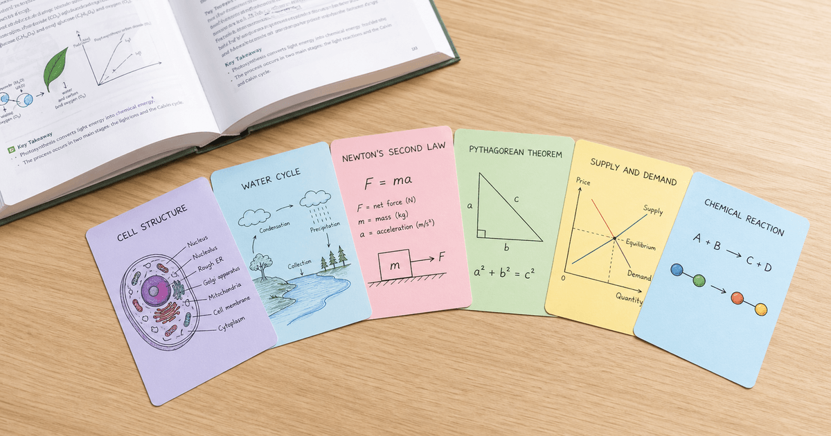 Coding Flashcards สร้าง Flashcards พร้อม Mnemonic จาก Chapter หนังสือเรียน | คลังพรอมต์ ...